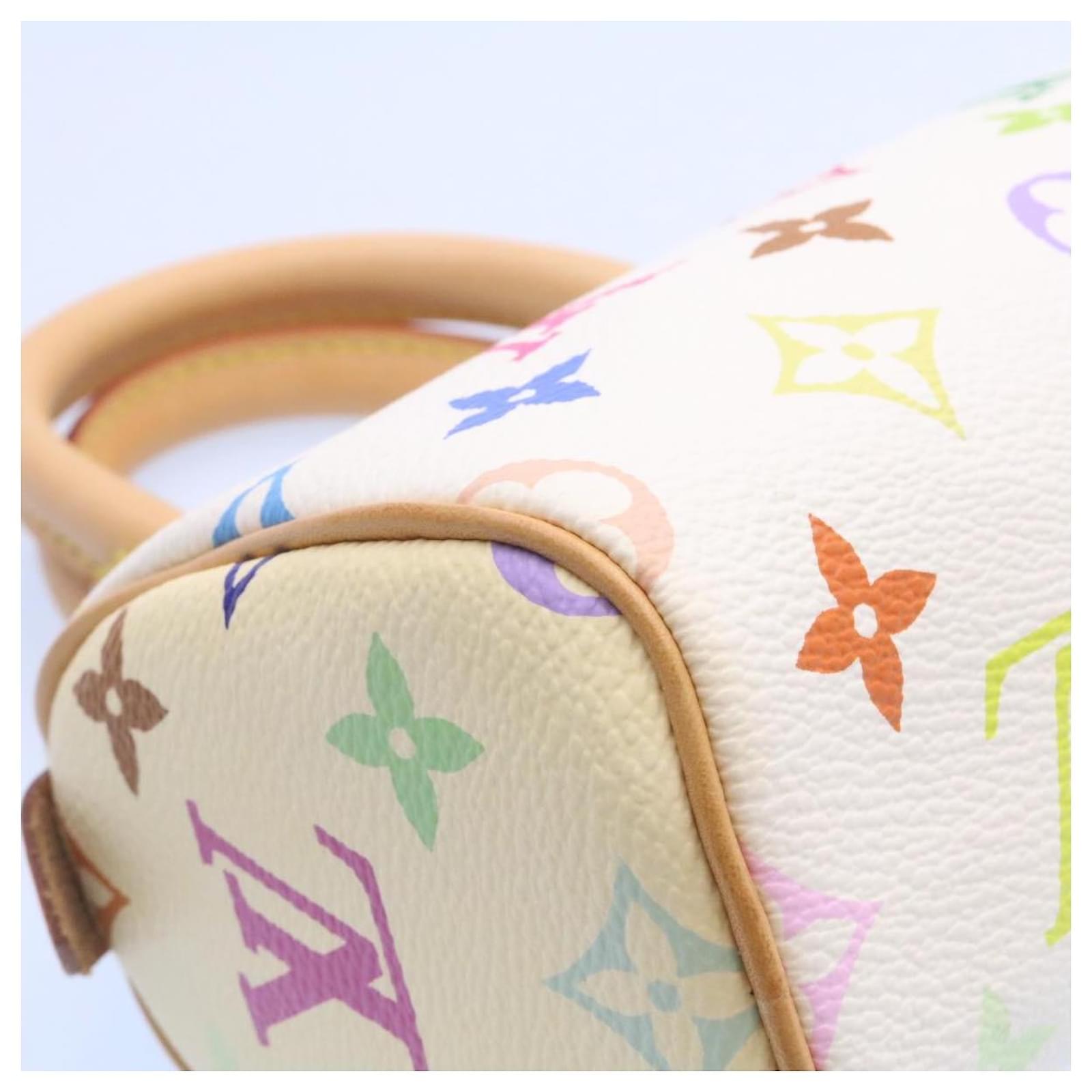 Mini sac à main rapide monogramme multicolore Louis Vuitton blanc M92645  authentique am907g