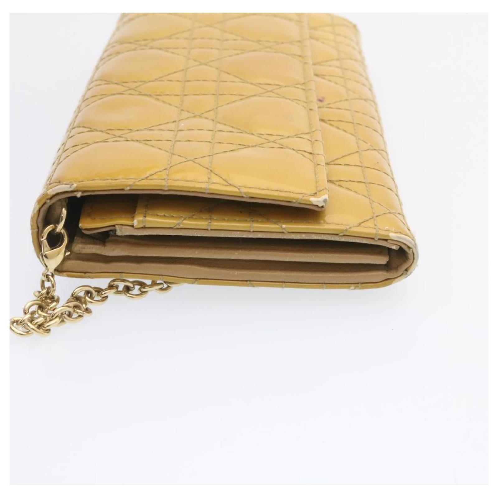 Christian Dior Leather Wallet Yellow&Beige Colour - Excellent Condition