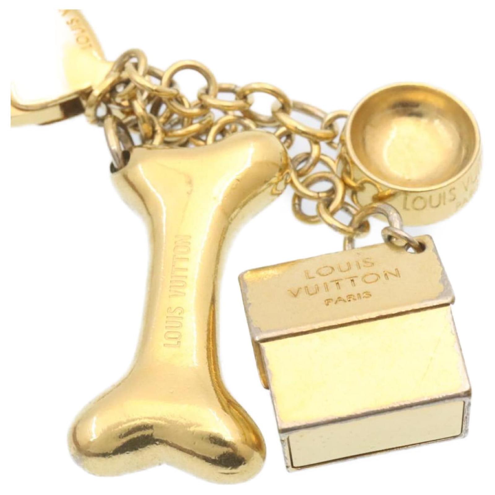 Louis Vuitton Goldtone Baxter Dog Key Holder and Bag Charm