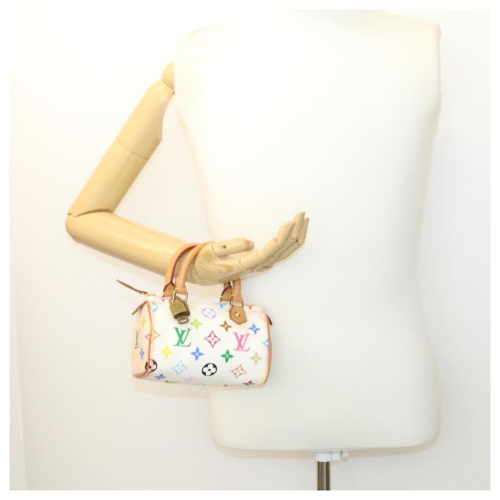 LOUIS VUITTON Monogram Multicolor Mini Speedy Hand Bag White M92645 auth  25763 ref.432003 - Joli Closet