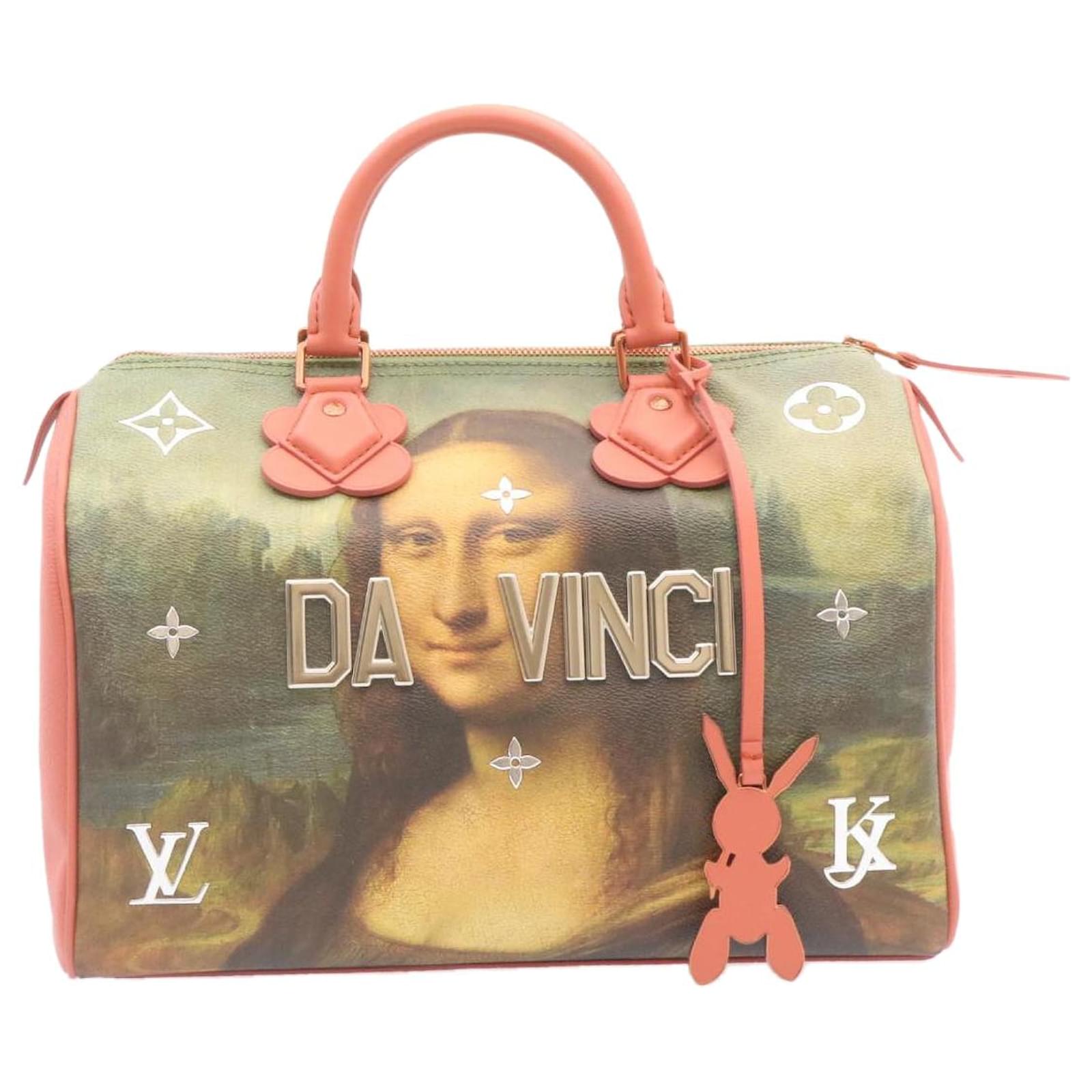 Louis Vuitton Mona Lisa Printed Leather Masters Collection Leonardo Da  Vinci Speedy 30 Boston Bag Louis Vuitton