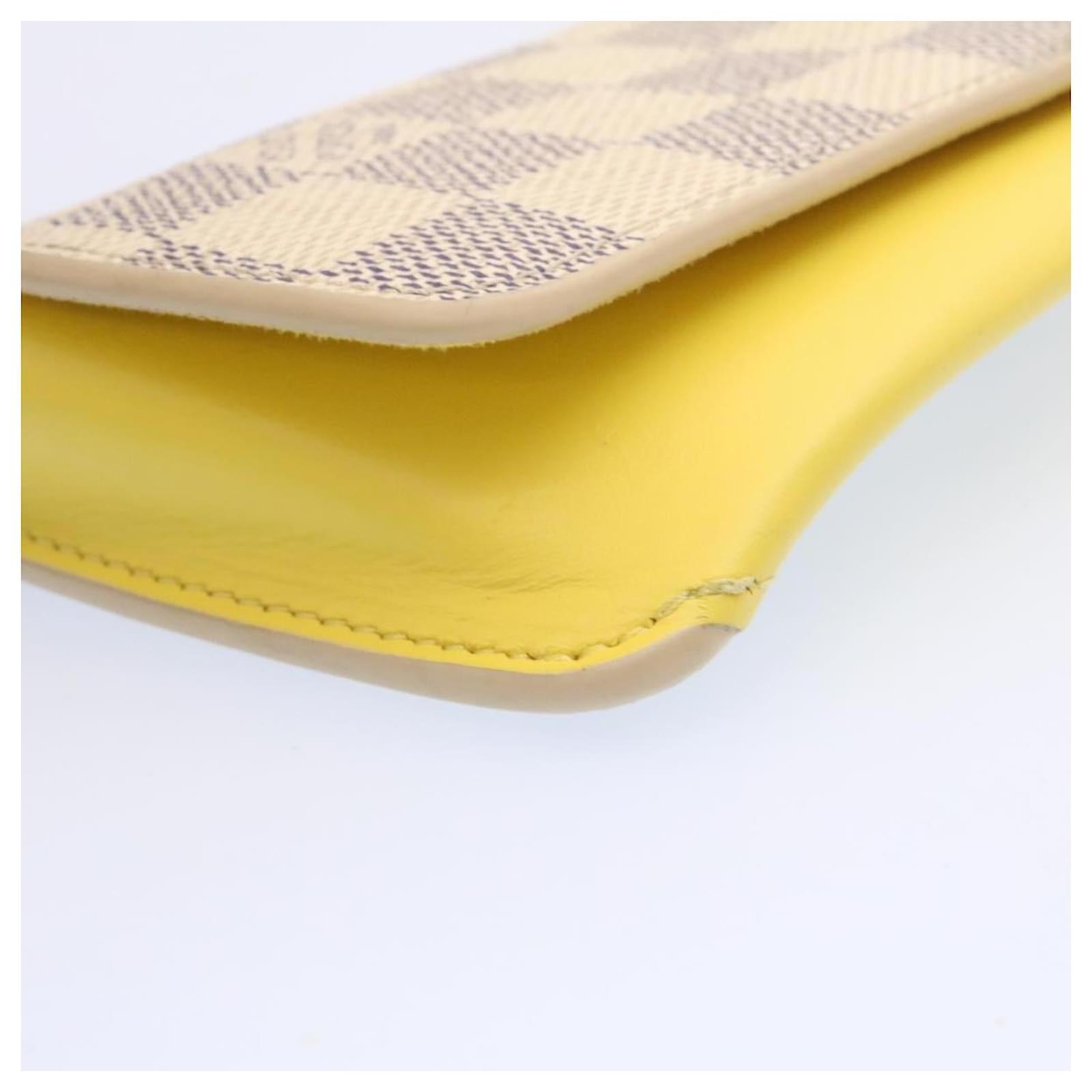 LOUIS VUITTON Damier Azur Etui Lunette Today Glasses Case GI0388 LV Auth  yk2656 Yellow ref.432163 - Joli Closet