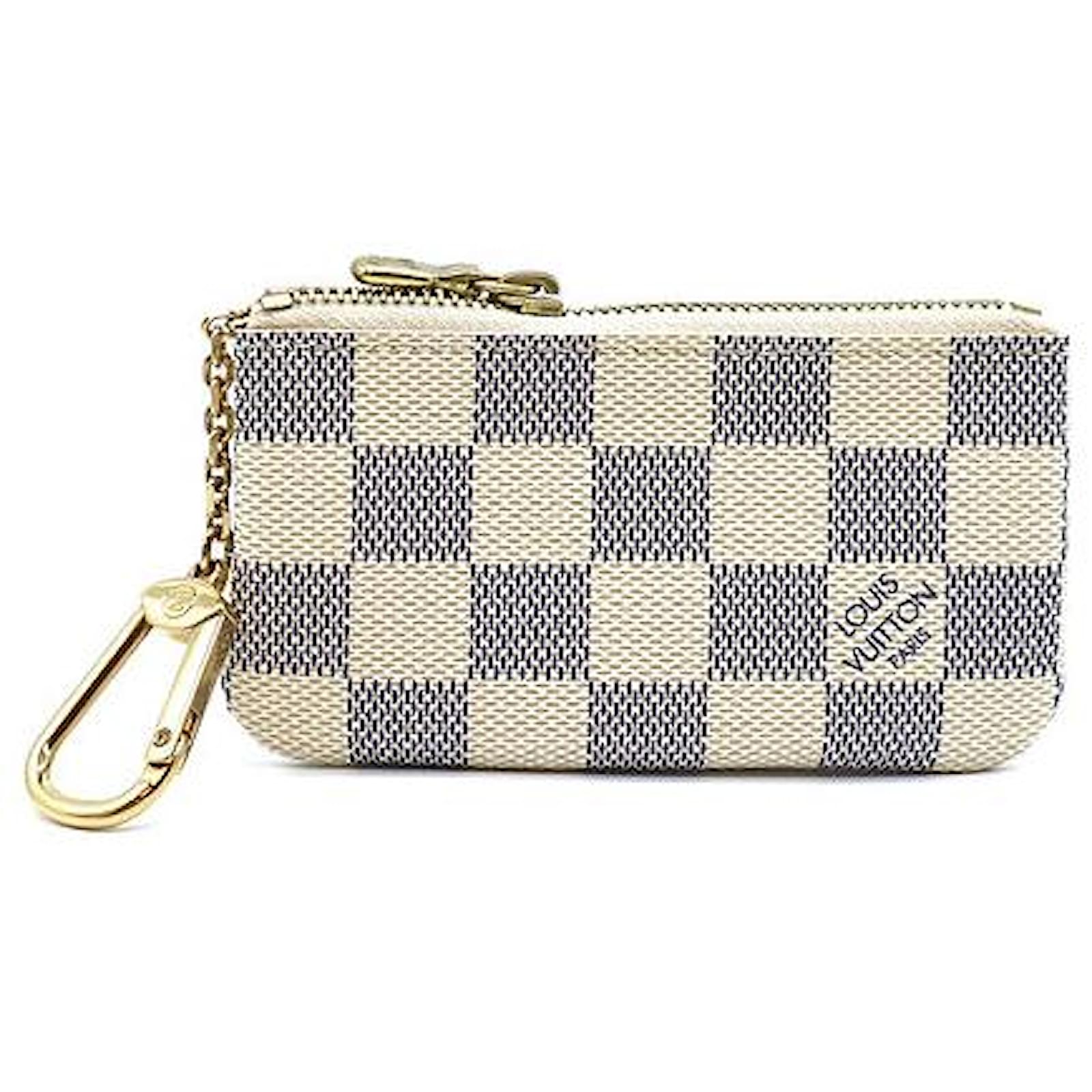 Zippy Louis Vuitton Damier Azur Key Cles Wallet White Leather ref.432358 -  Joli Closet