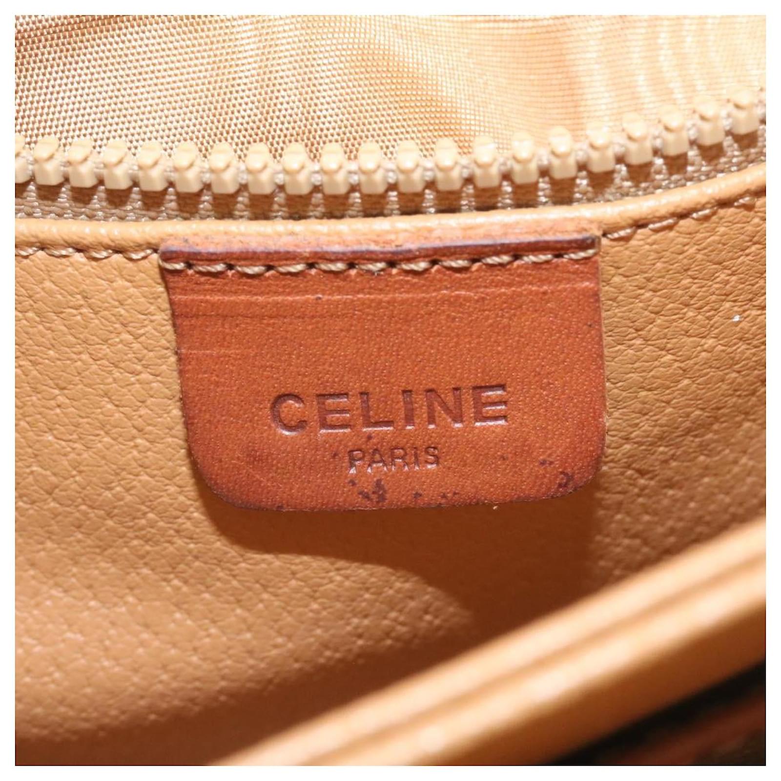 Céline CELINE Macadam Canvas Shoulder Bag Brown Auth 28459 ref