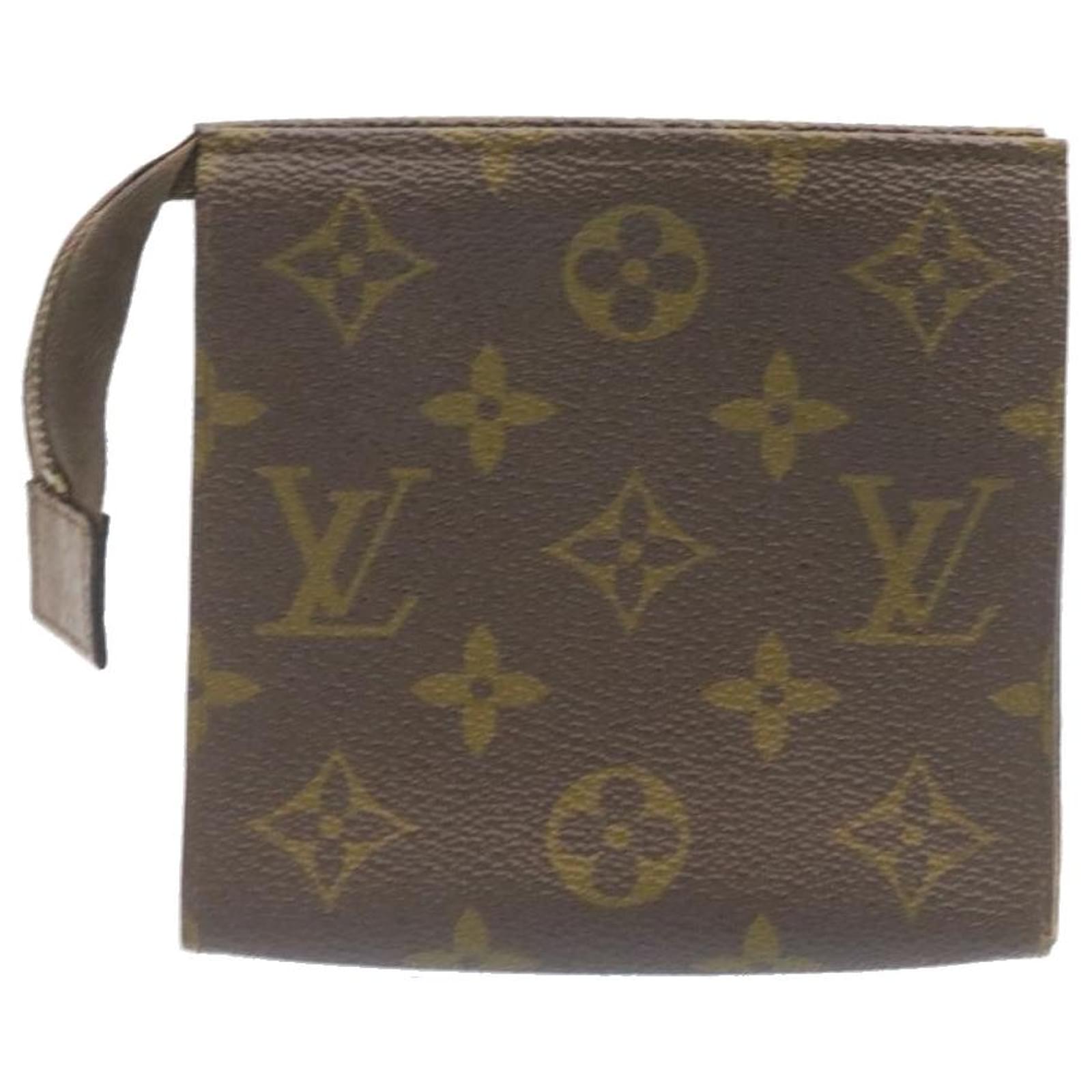 LOUIS VUITTON Monogram Posh Toilet Pouch Vintage LV Auth 26156