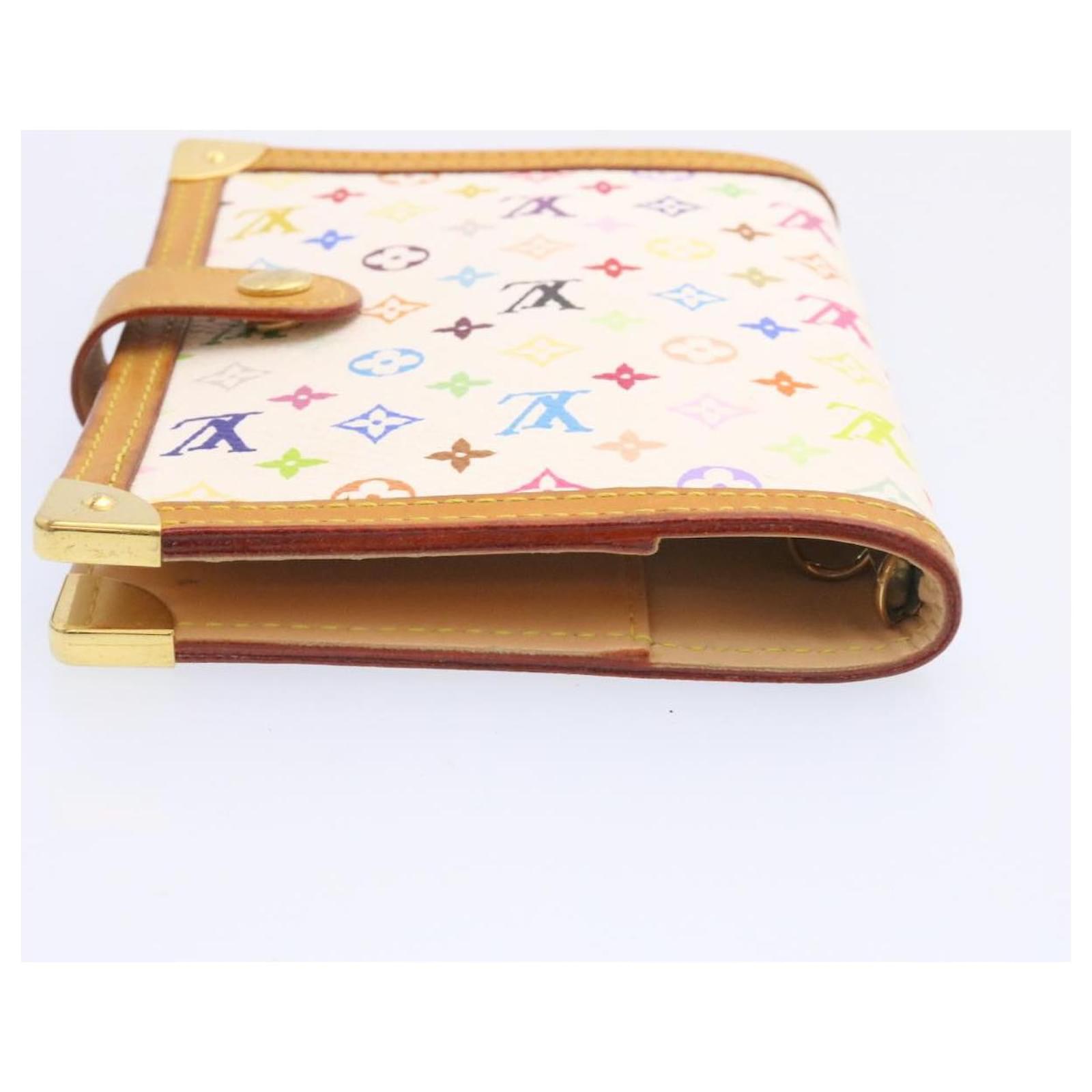 LOUIS VUITTON Multicolor Agenda PM Day Planner Cover White R20896