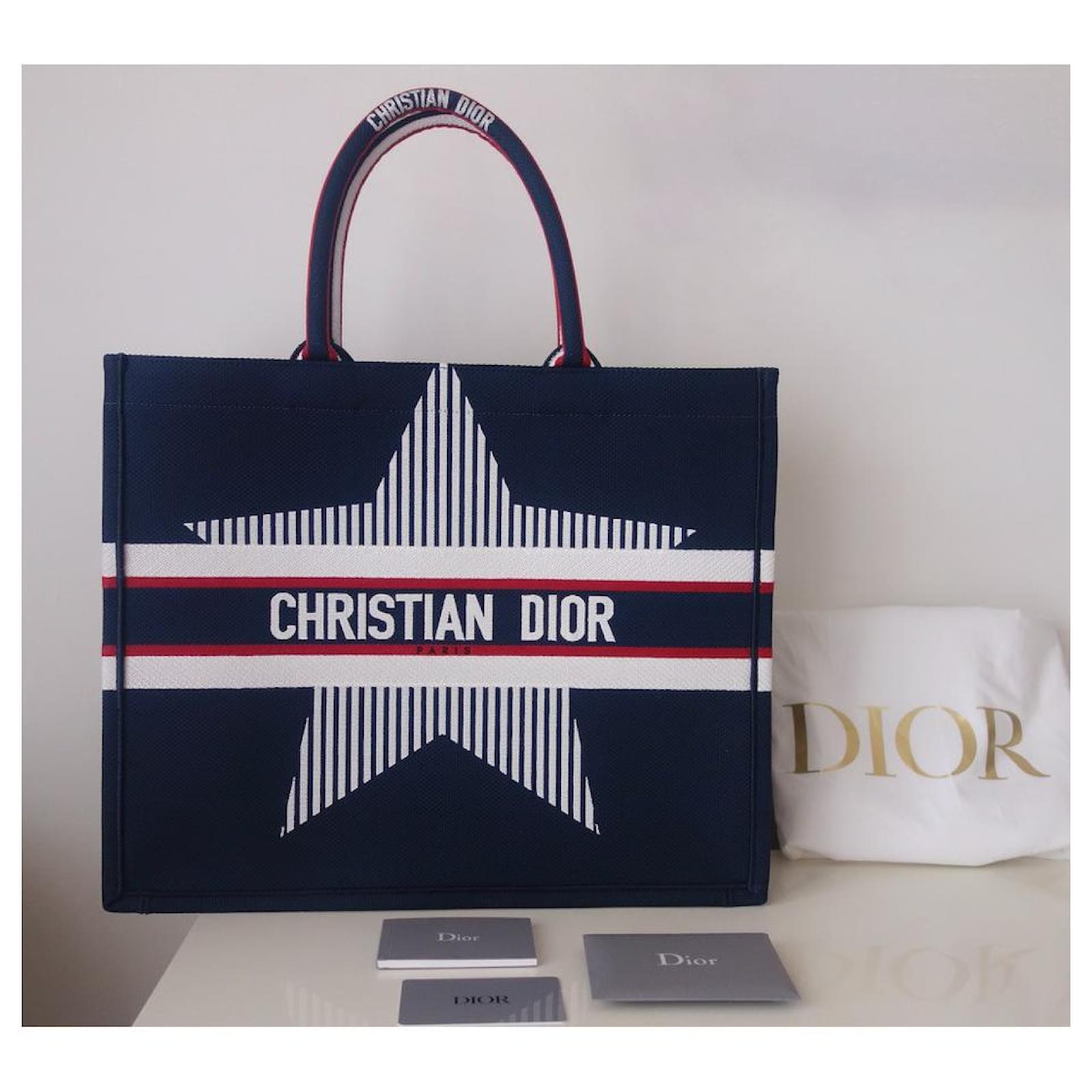 Christian Dior Canvas Dioralps Large Book Tote