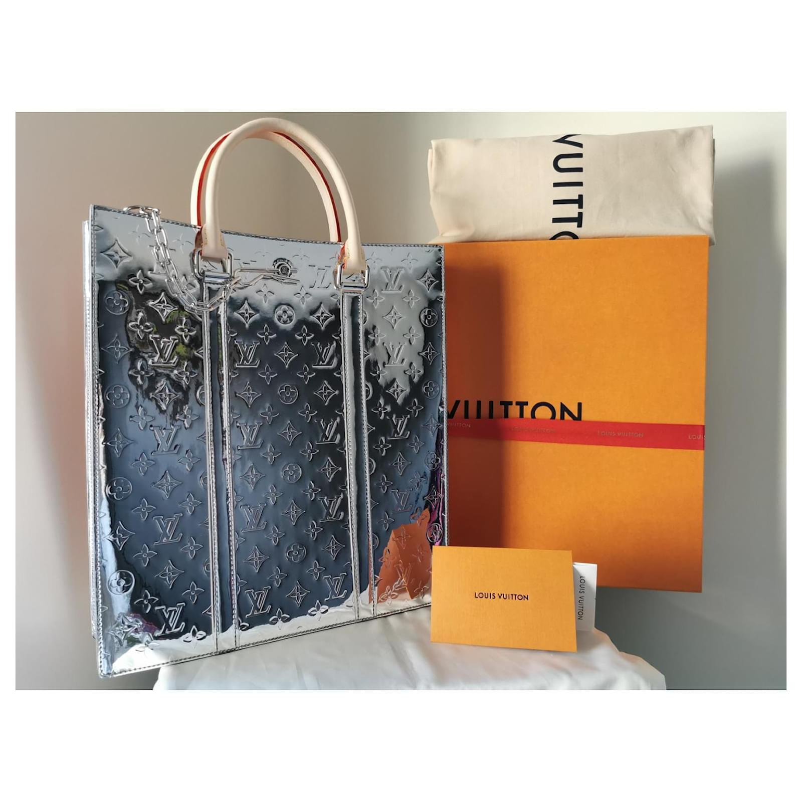 Louis Vuitton X Virgil Abloh Newspaper Bag, genuine leather