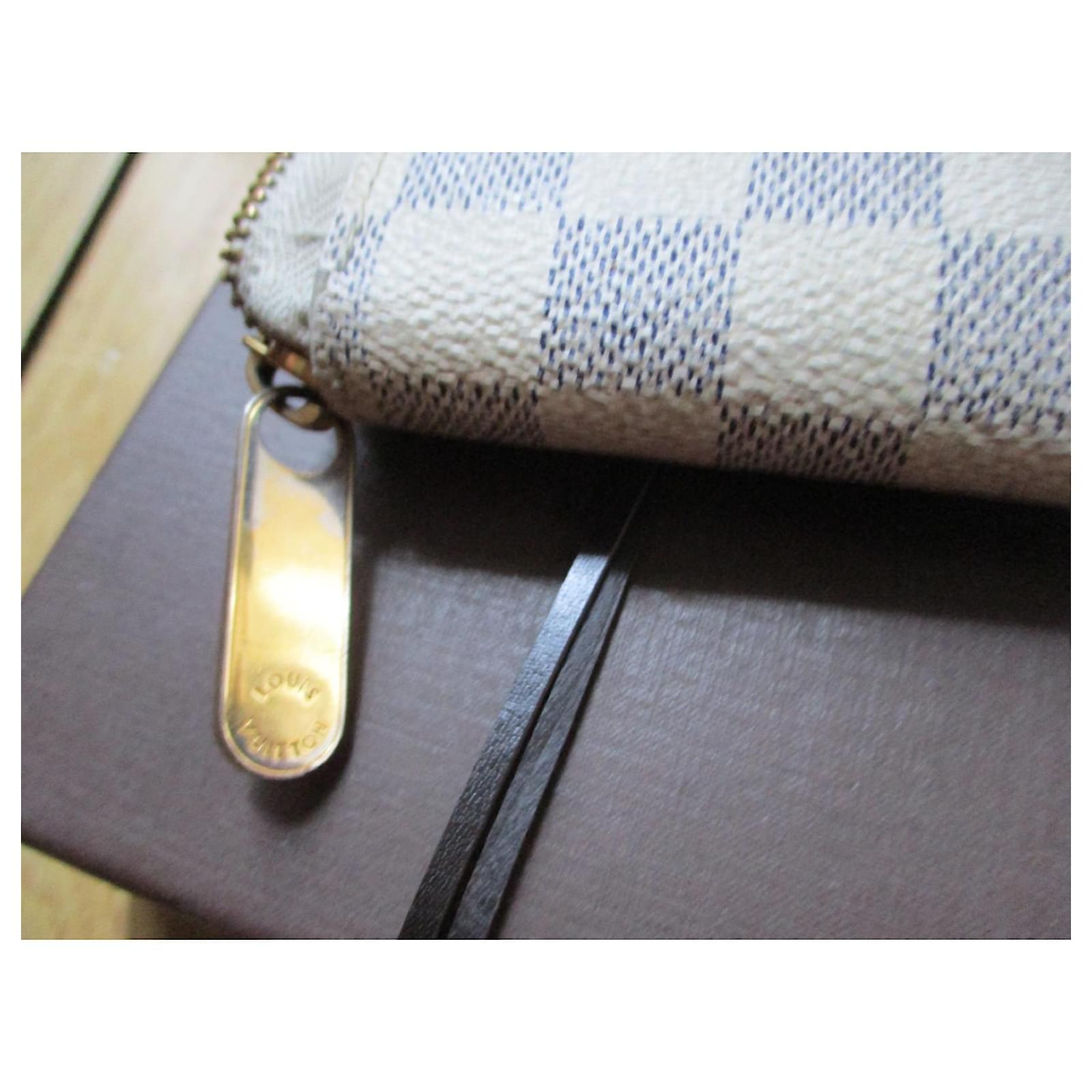 Louis Vuitton Zippy, checkered azure. Beige Cloth ref.433426