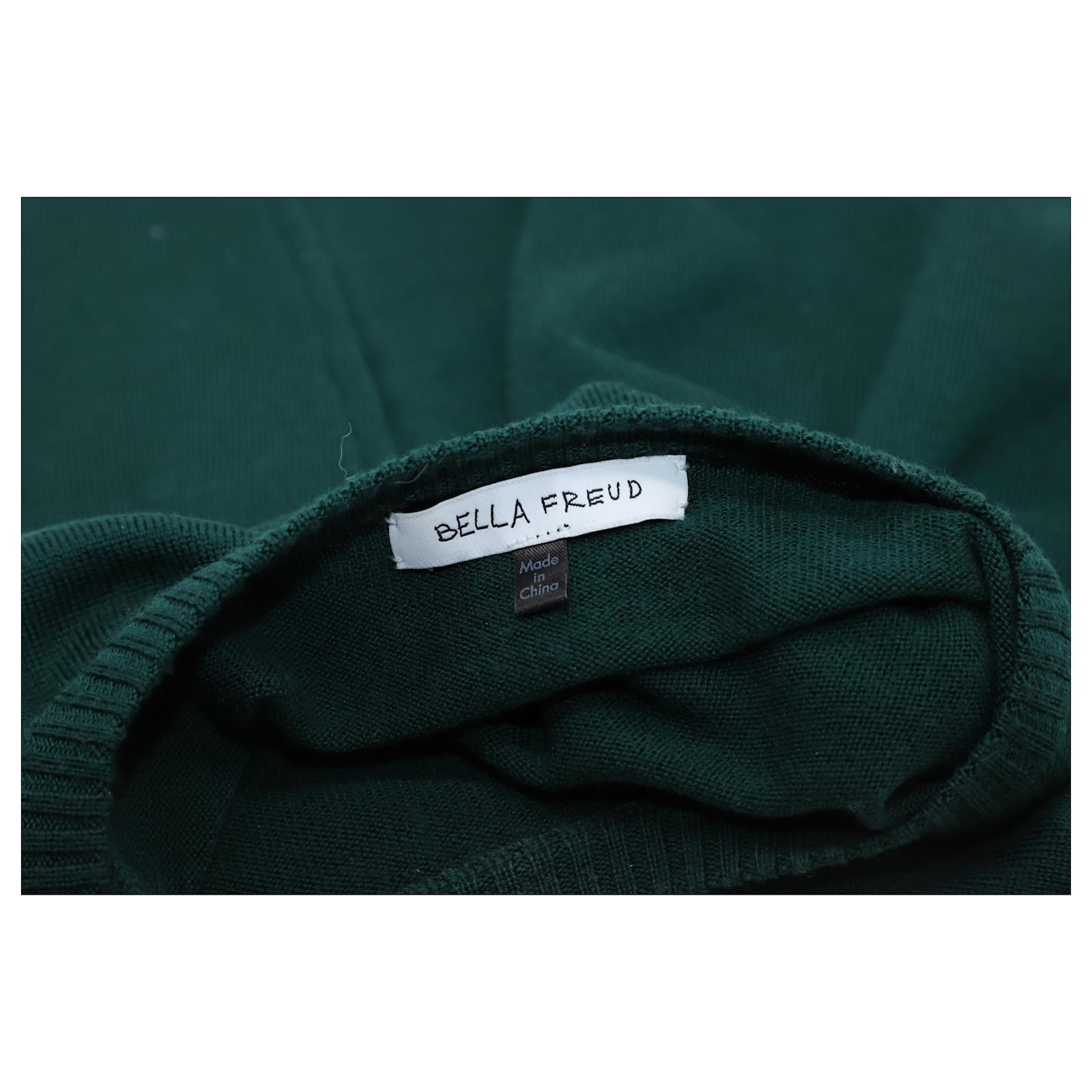 Bella Freud Solidarite Feminine Sweatshirt in Green Wool