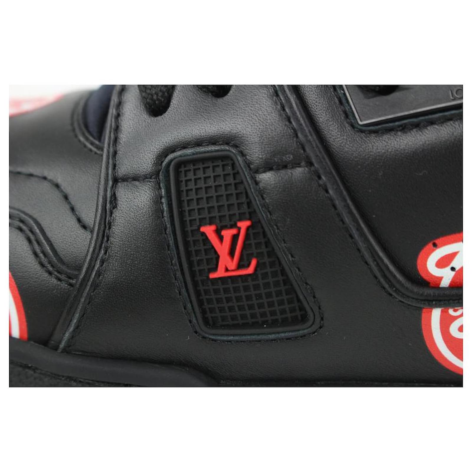 Louis Vuitton Mens Virgil Abloh x Nigo LV Made Heart Trainer Black / Red EU  40.5 / UK 6.5 Leather ref.1006658 - Joli Closet