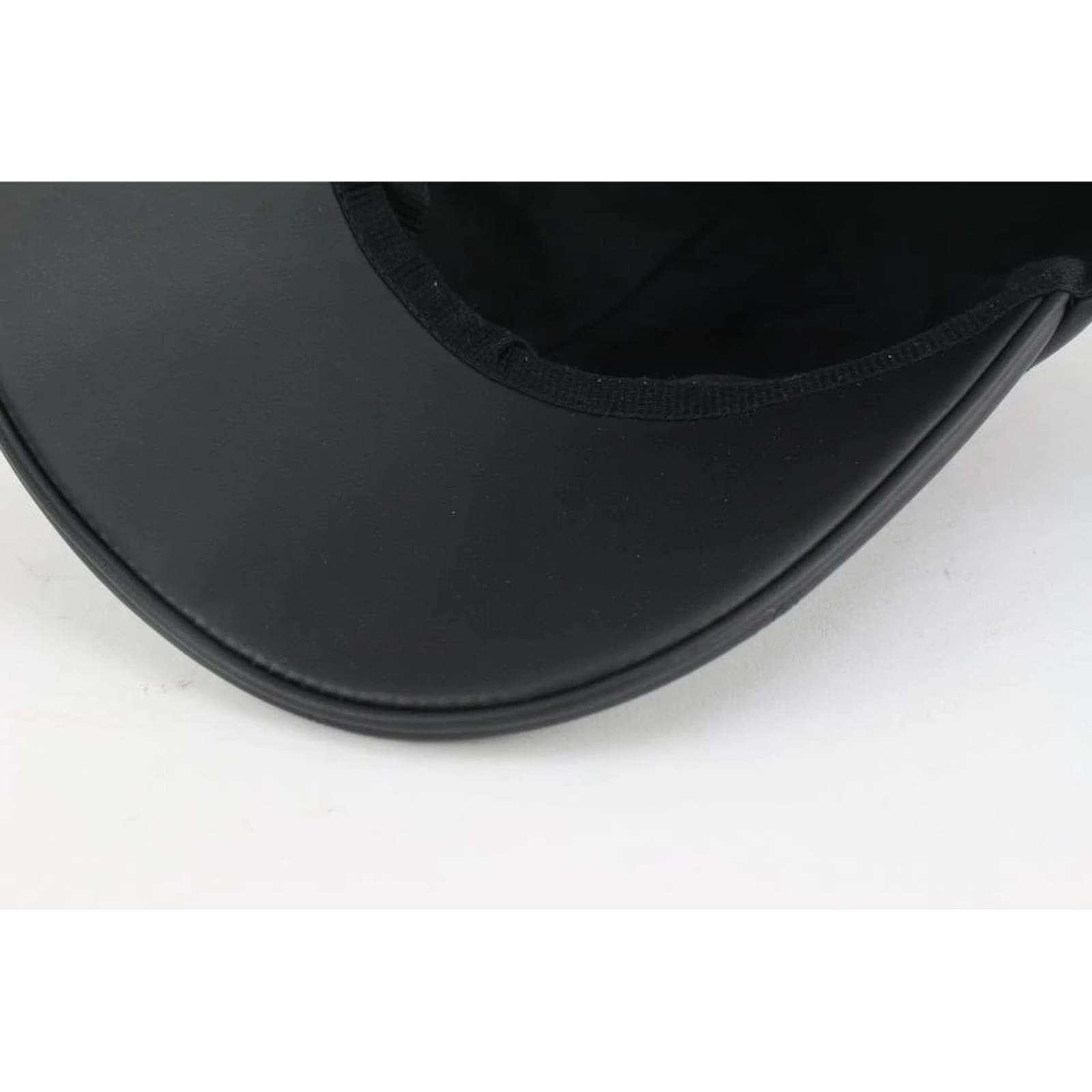 Louis Vuitton Size 60 Black Leather Monogram Shadow Cap Baseball Hat  ref.433933 - Joli Closet