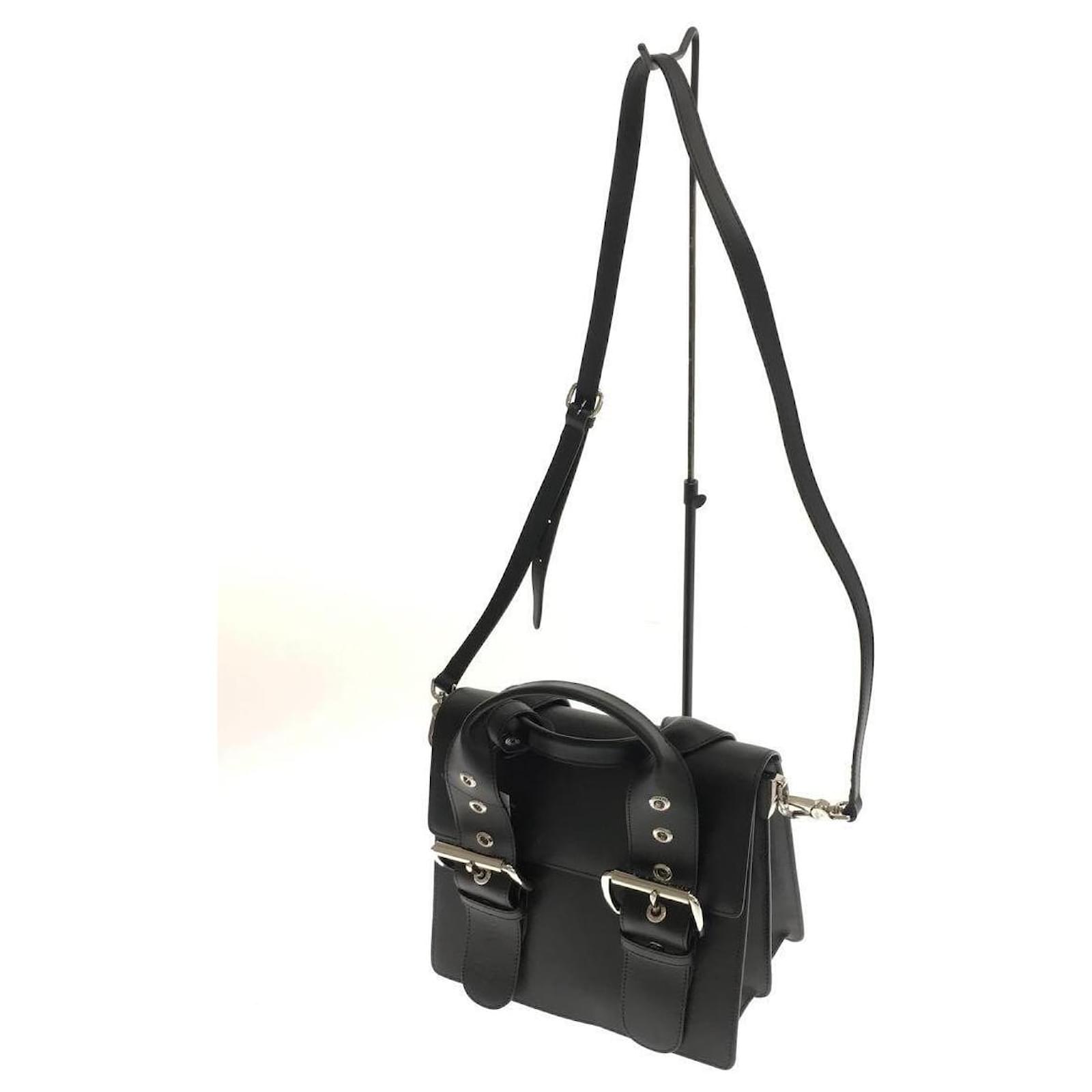 Vivienne Westwood Shoulder bag leather BLK plain alex medium saddle  bag Black ref.435161 Joli Closet