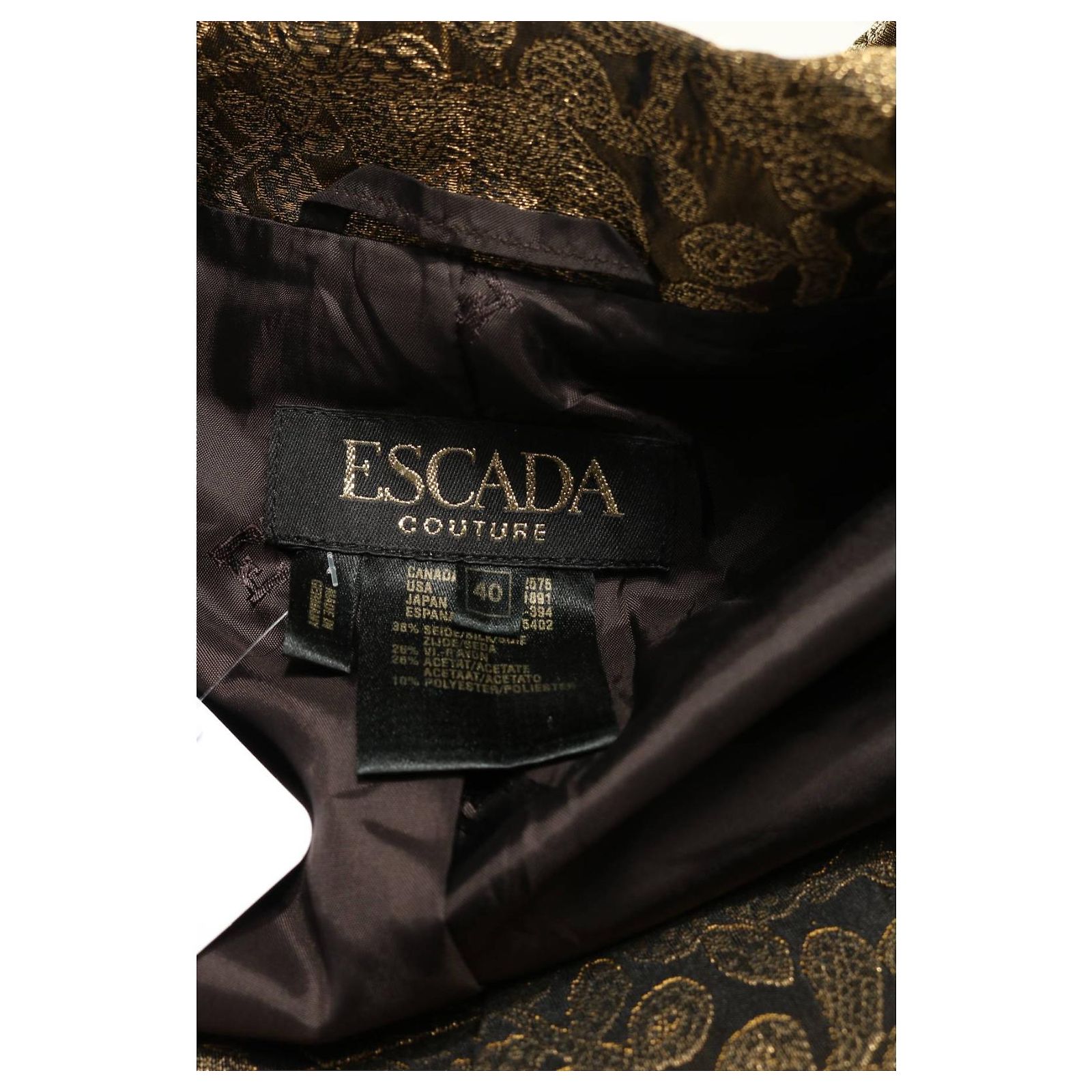 Jupe Escada Taille 40 – Ligne A En Laine Noire – état Comme Neuf