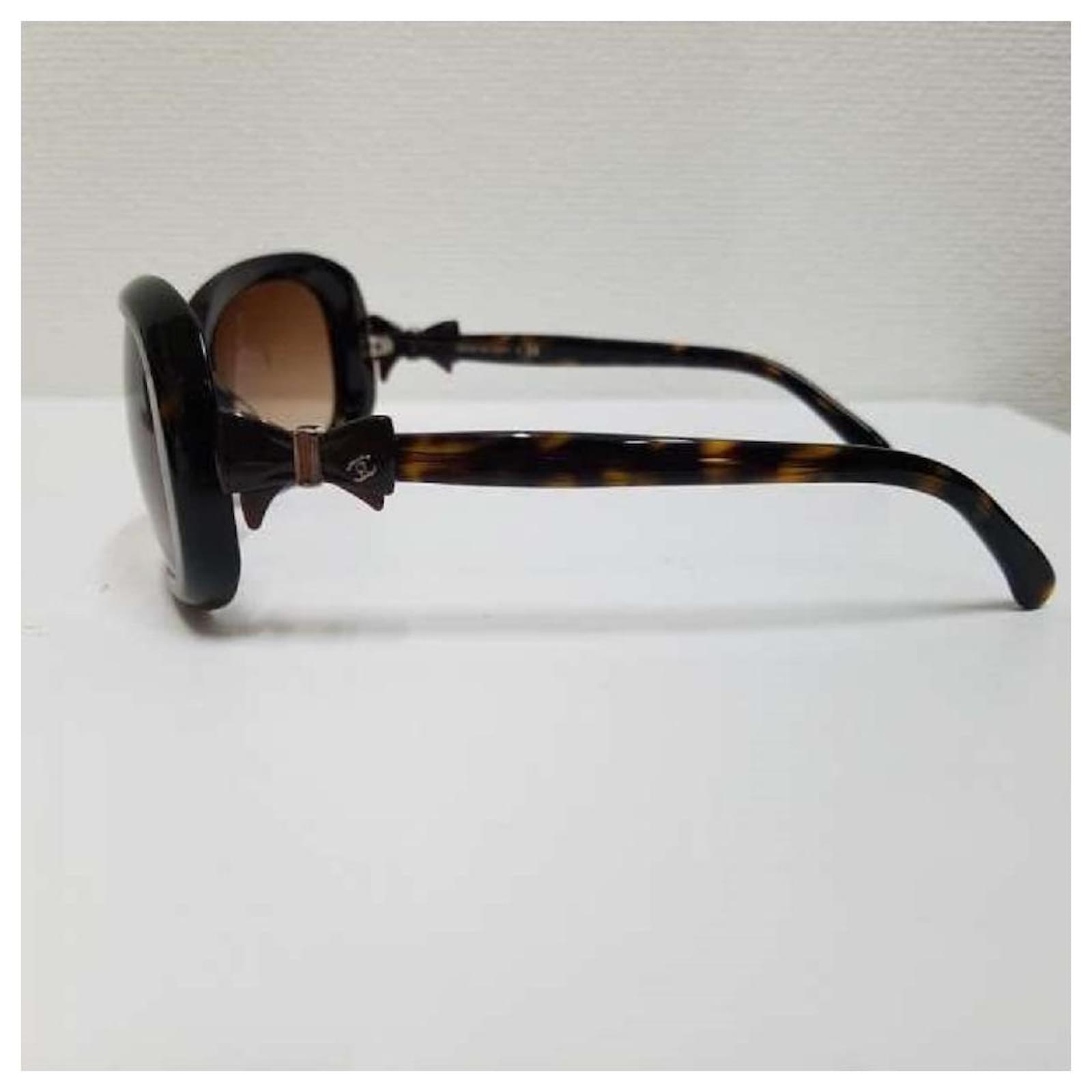 Used] CHANEL Sunglasses Glasses / Sunglasses Sun Glasses 5170-A Ribbon  Brown Plastic ref.435361 - Joli Closet