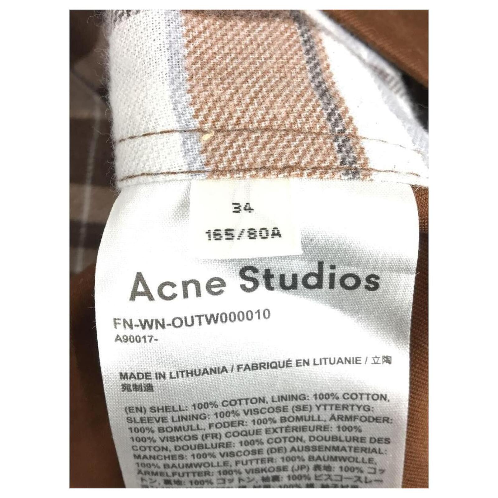 ACNE STUDIOS (Acne) Oversized trench coat / 34 / cotton / BRW / FN