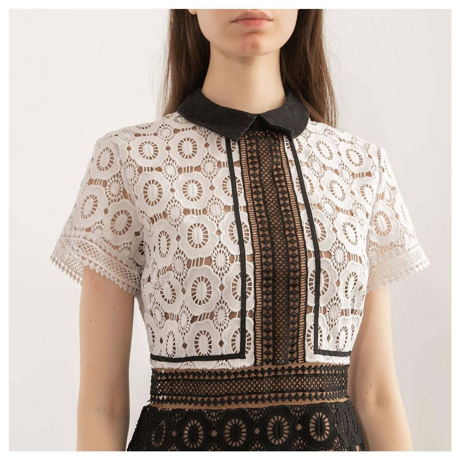 Robe Pull Self-Portrait - Taille S - Rouge - Maille Torsadée - Épaules Dénudées - Neuf Avec étiquettes