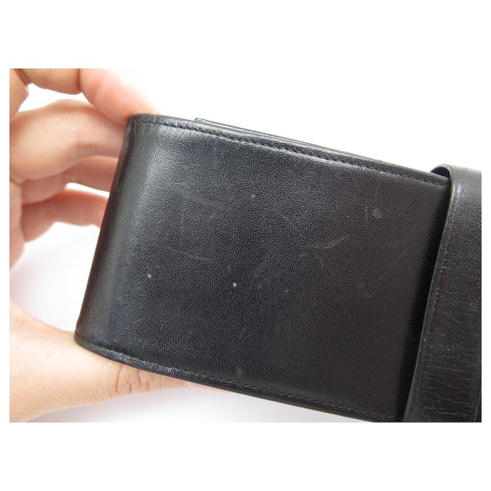 Astuccio Portapenne Storyline In Vera Pelle Nera - Elegante E Pratico, Con Firma In Metallo Cromato