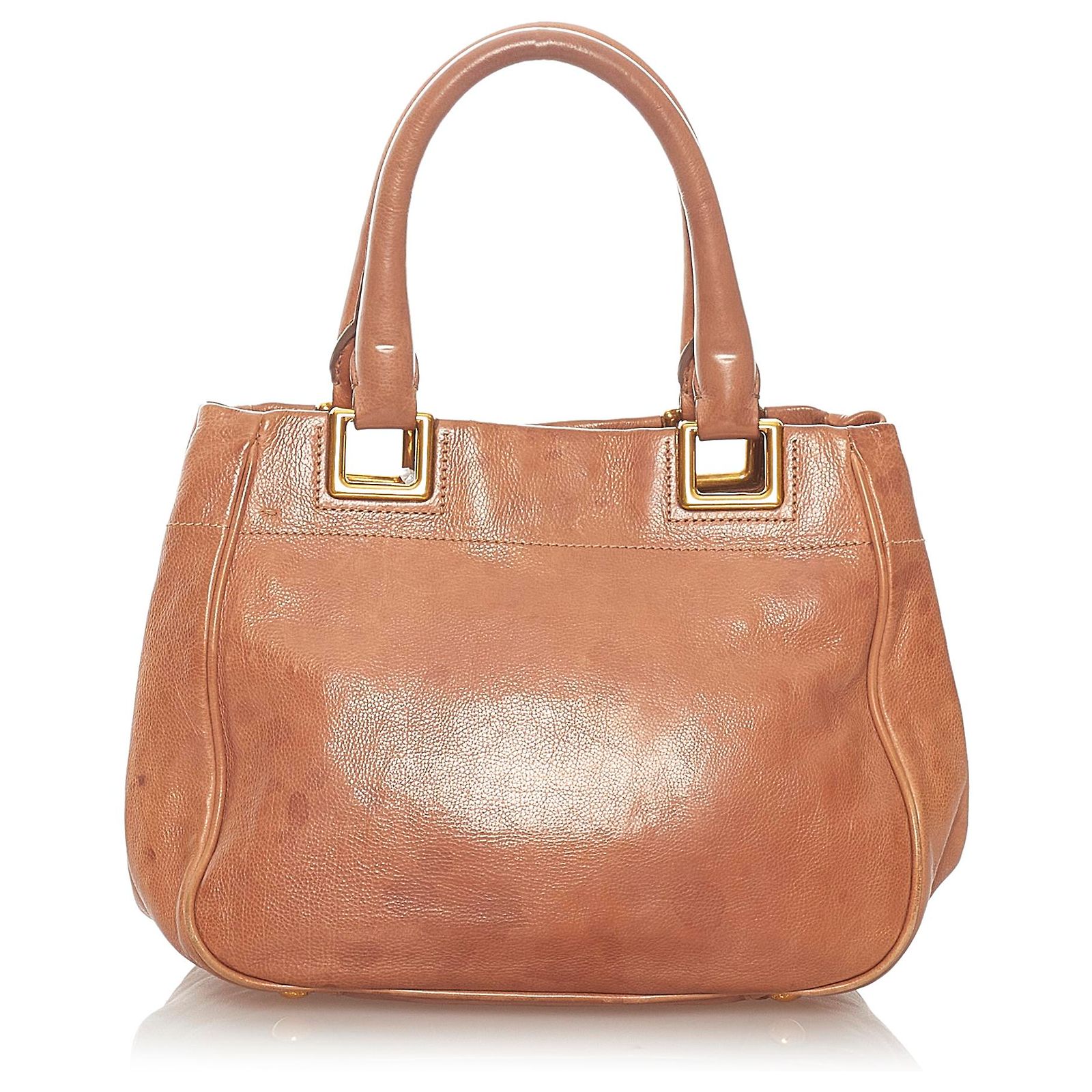 Prada Brown Vitello Shine Satchel Leather Pony-style calfskin ref ...