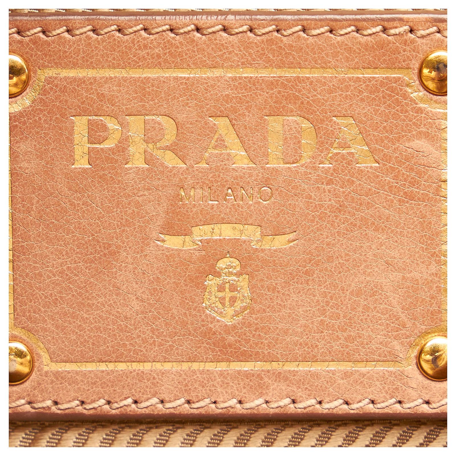 Prada Brown Vitello Shine Satchel Leather Pony-style calfskin ref ...