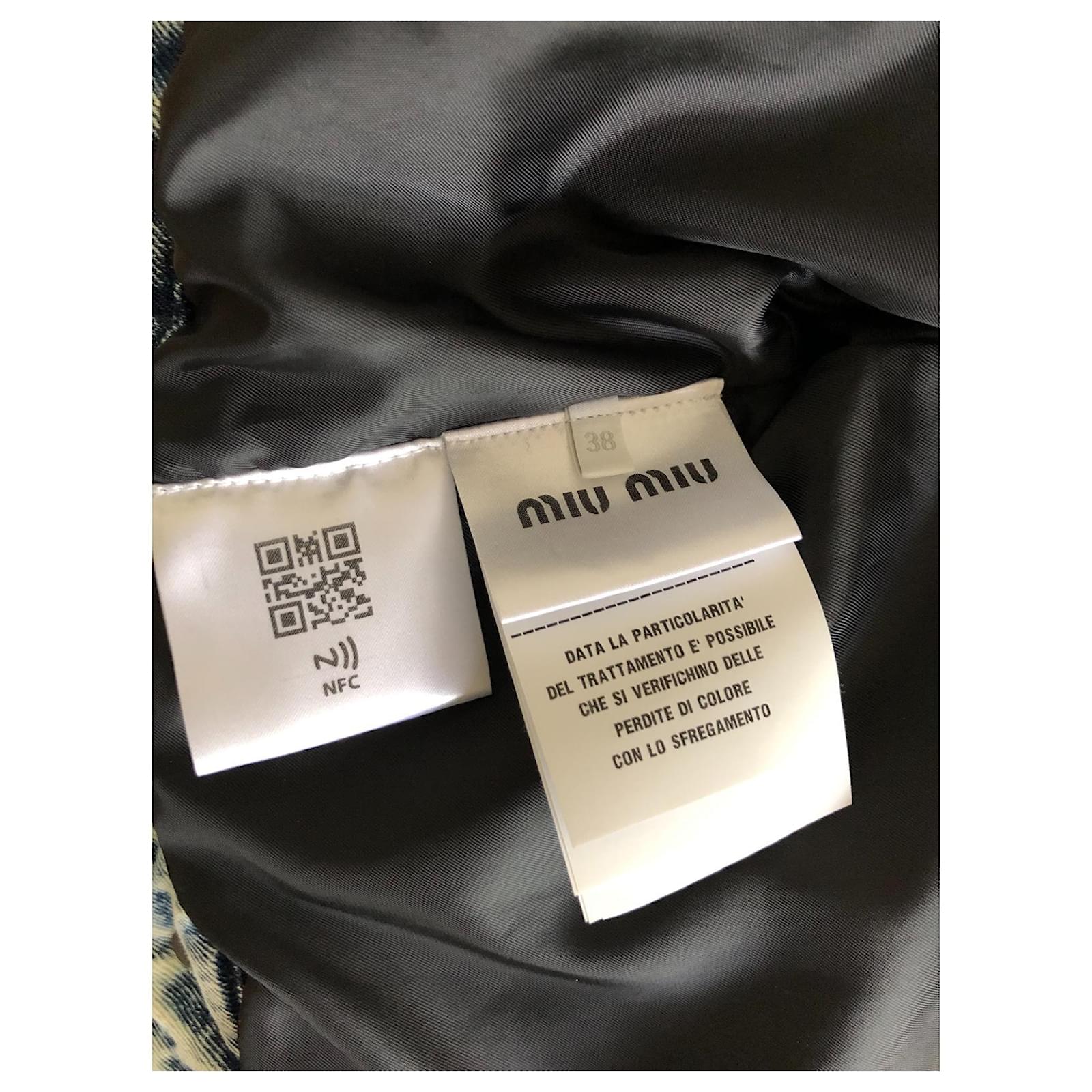 Miu Miu Miumiu short jacket Blue Denim ref.437492 - Joli Closet