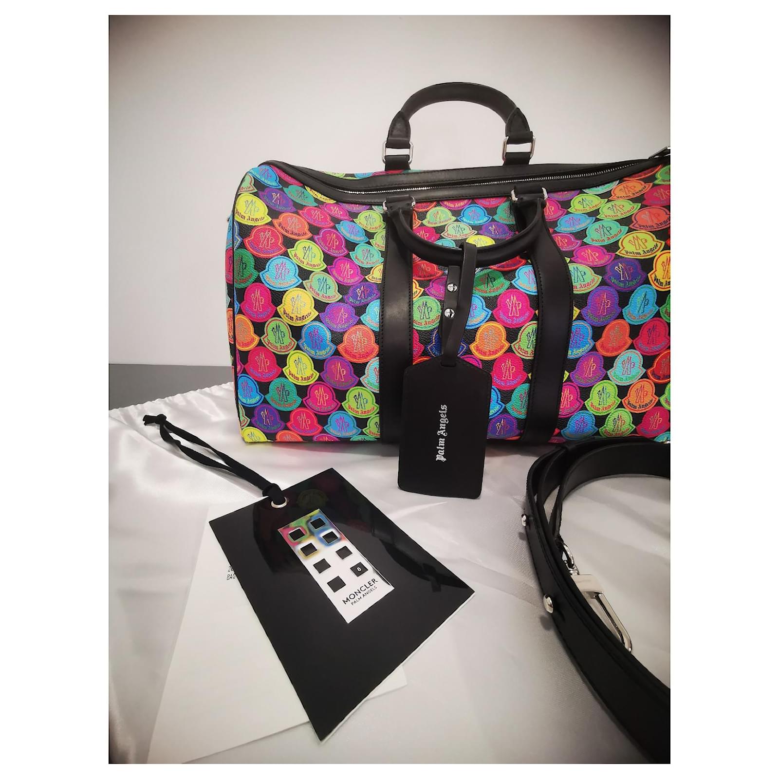 Moncler x Palm Angels Travel Bag Black Multiple colors Leather ref