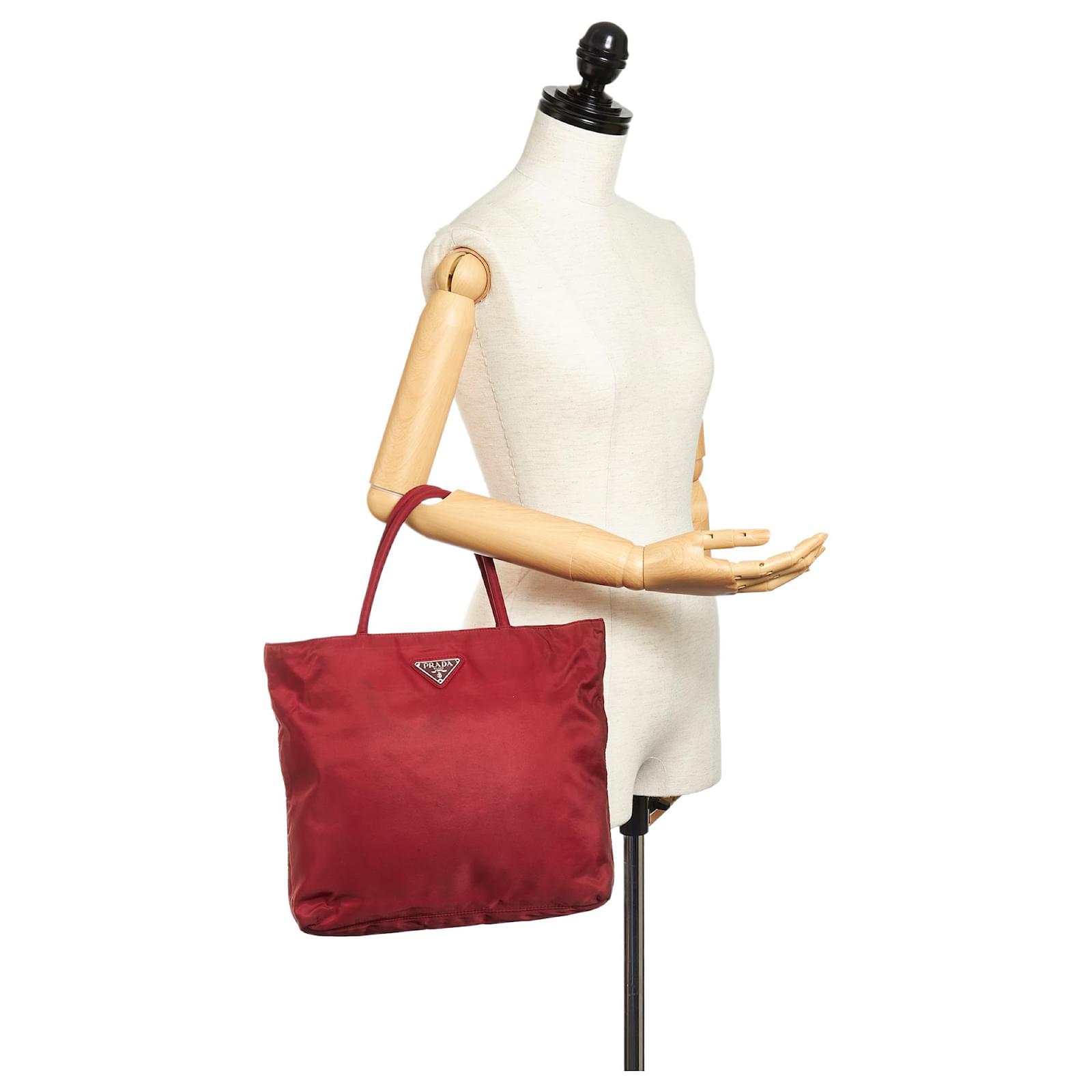 Prada Red Tessuto Tote Bag ref.538578 - Joli Closet