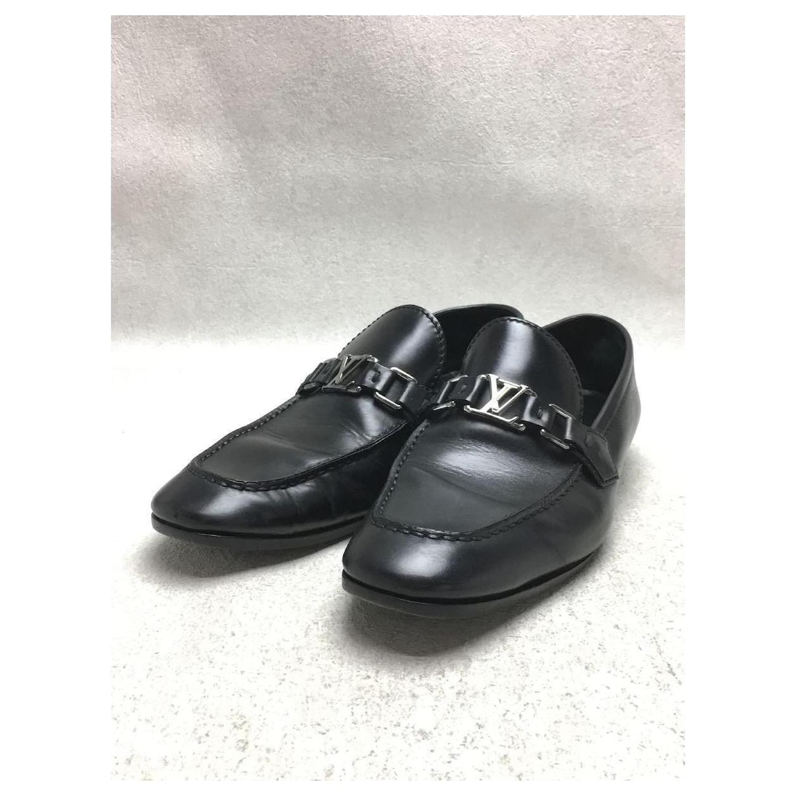 LOUIS VUITTON Major line loafers (calf leather) / UK7 / BLK / leather / LV  metal fittings / dress shoes / leather shoes Black ref.438415 - Joli Closet