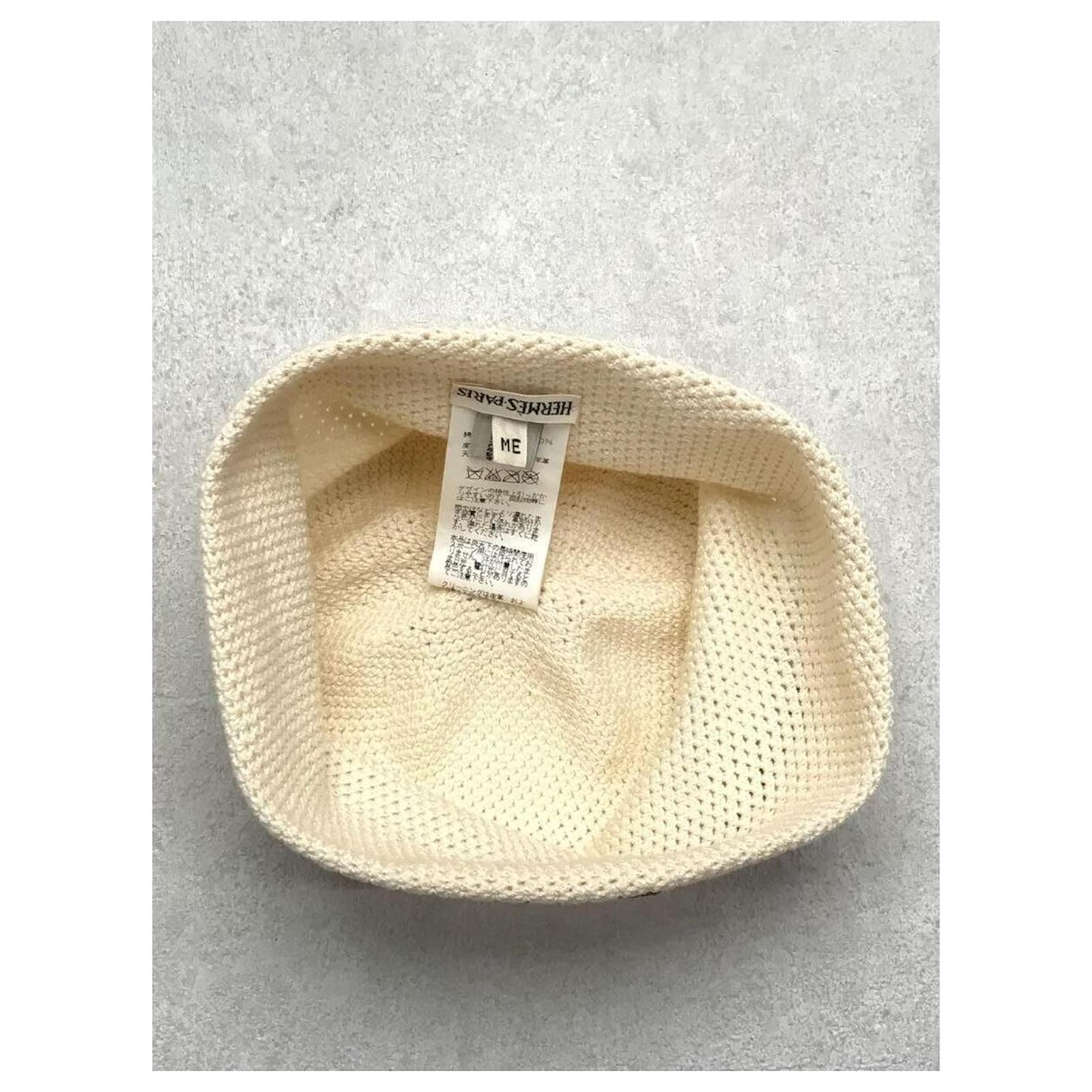 Hermès Hats Beanies Cream Cotton ref.438777 - Joli Closet
