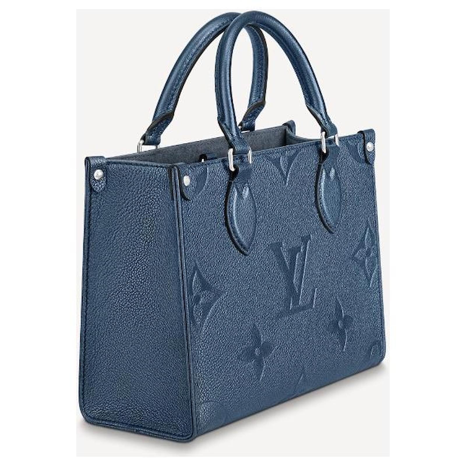 Louis Vuitton Lv Onthego MM tote Blue Leather ref.269585 - Joli Closet