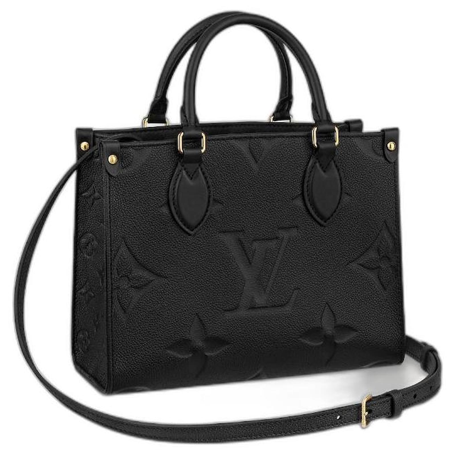 Louis Vuitton Lv Onthego Pm Black Leather Ref438806 Joli Closet 