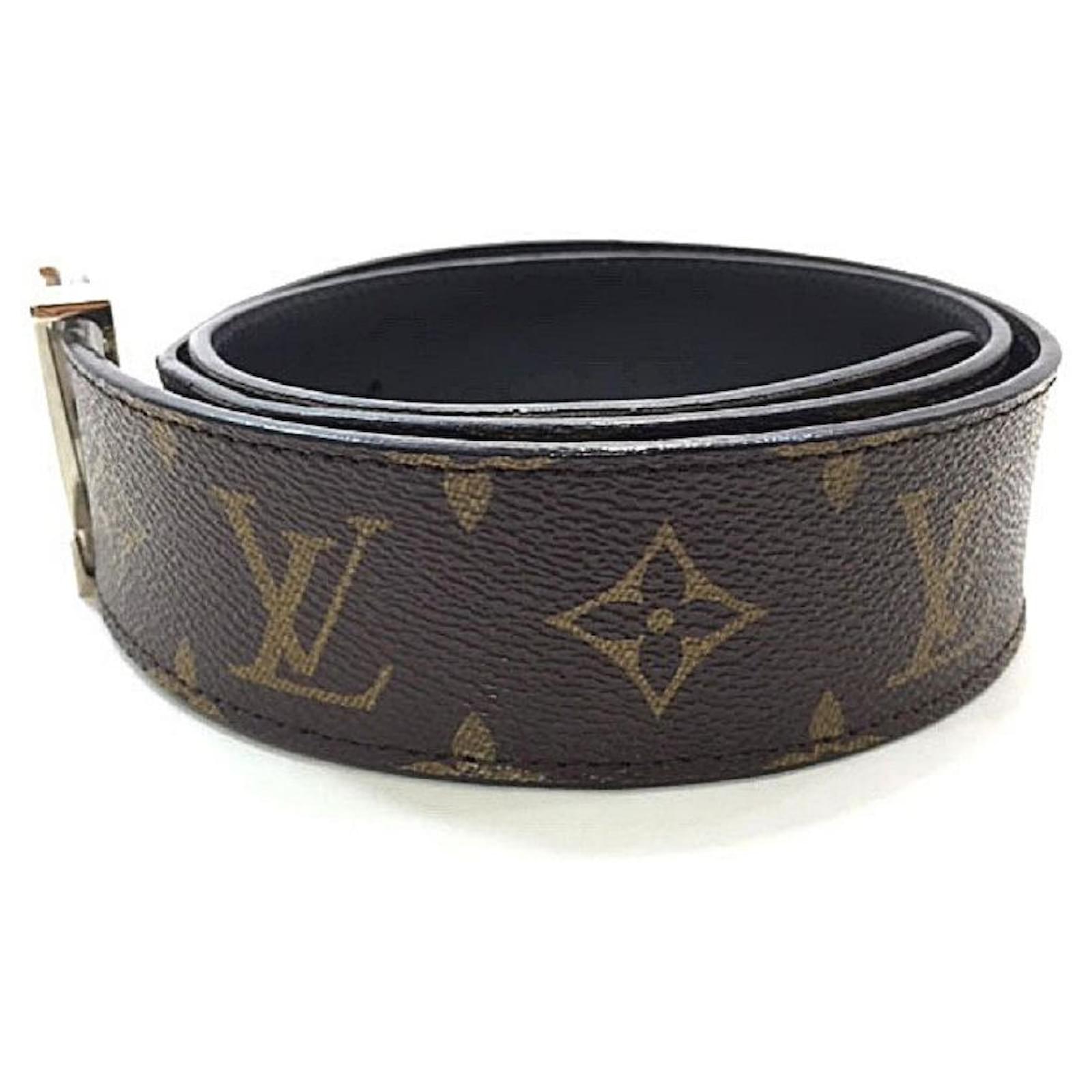 Louis Vuitton Monogram Initiales Belt M9821 Brown Leather Pony-style  calfskin ref.982411 - Joli Closet