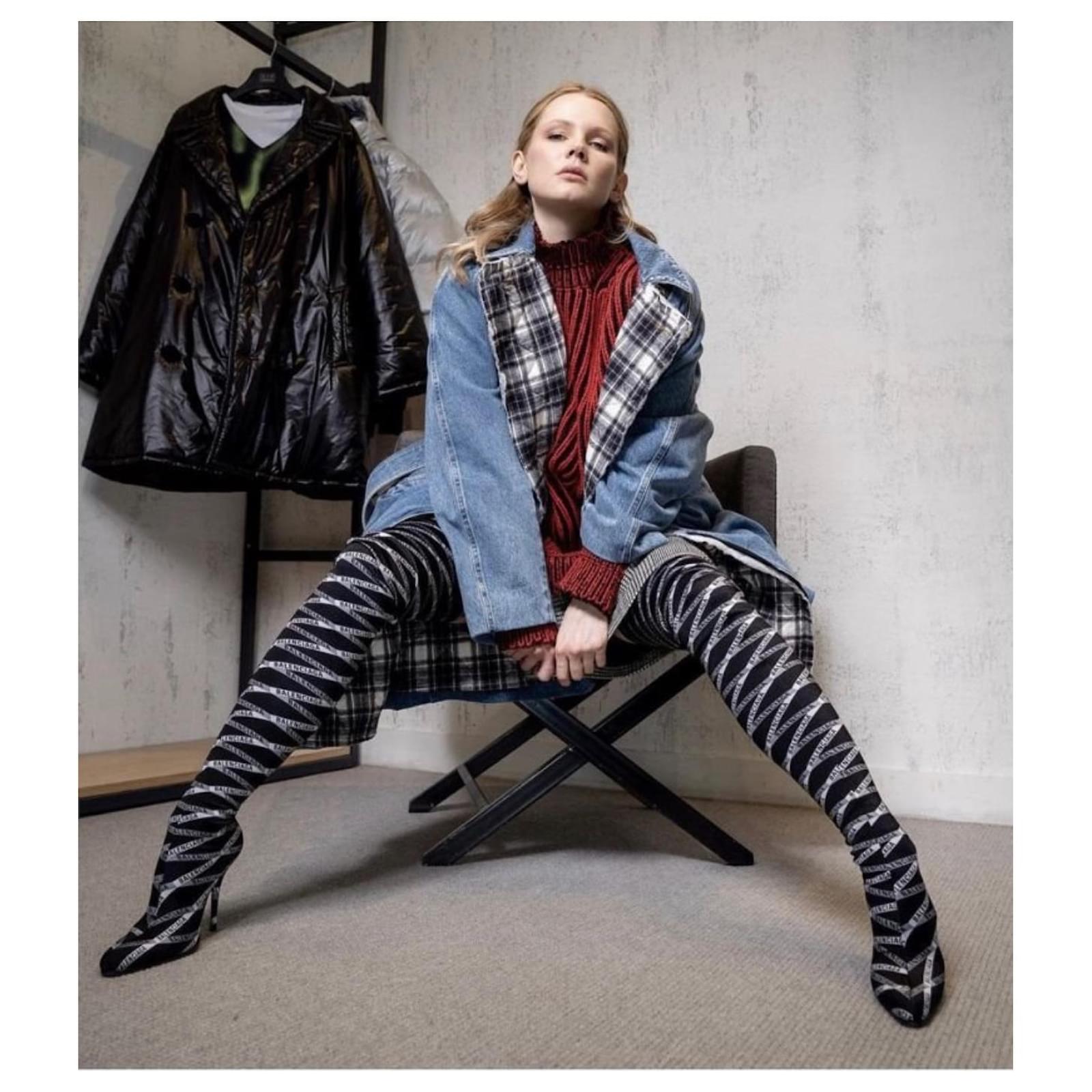 Balenciaga plaid boots online