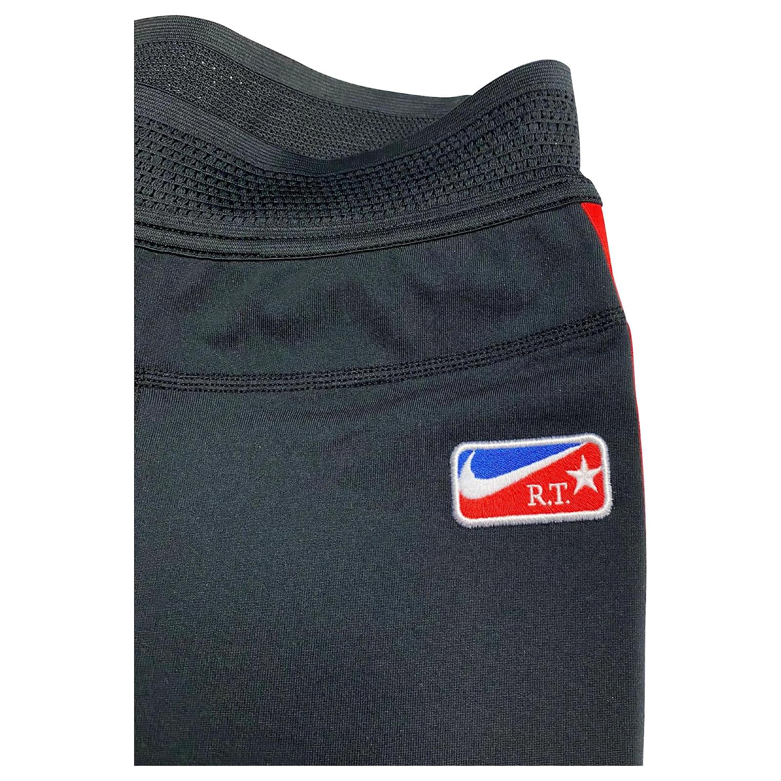 NIKE◆×RICCARDO TISCI/レイヤードパンツ/XL/ポリエステル/BLK/花柄 NikeLab (ナイキラボ) と Riccardo Tisci (リカルド・ティッシ) の