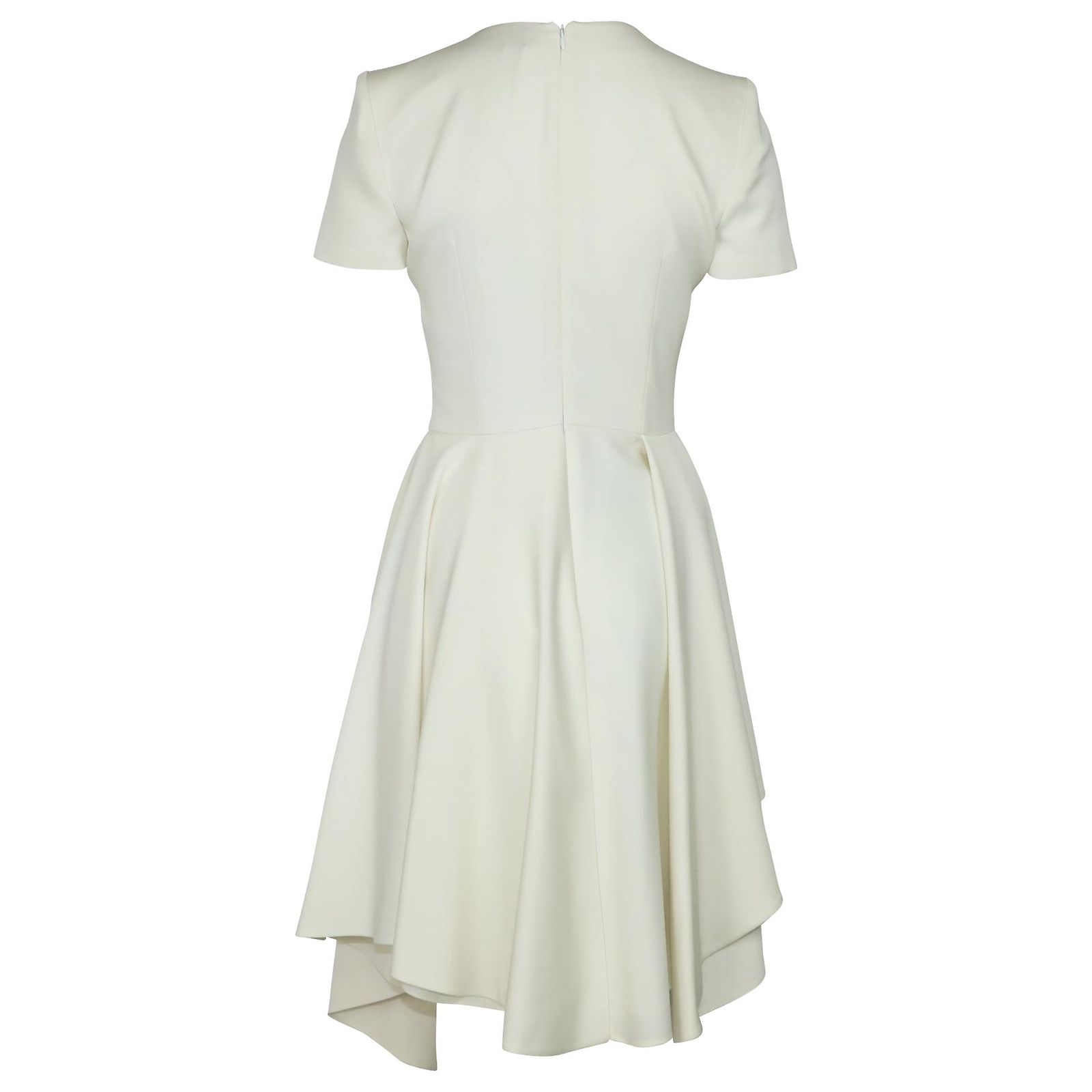 Robe Alexander McQueen Soie Mélangée - Noir Et Blanc Asymétrique - Taille M - NEUVE Avec étiquettes
