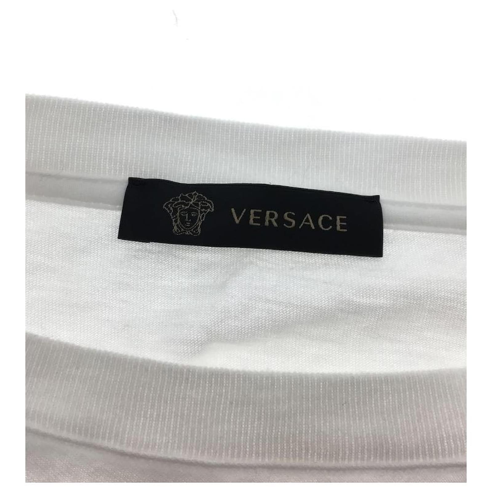 VERSACE T-shirt / XXL / Cotton / WHT / Floral pattern / A89501S A230901 ...