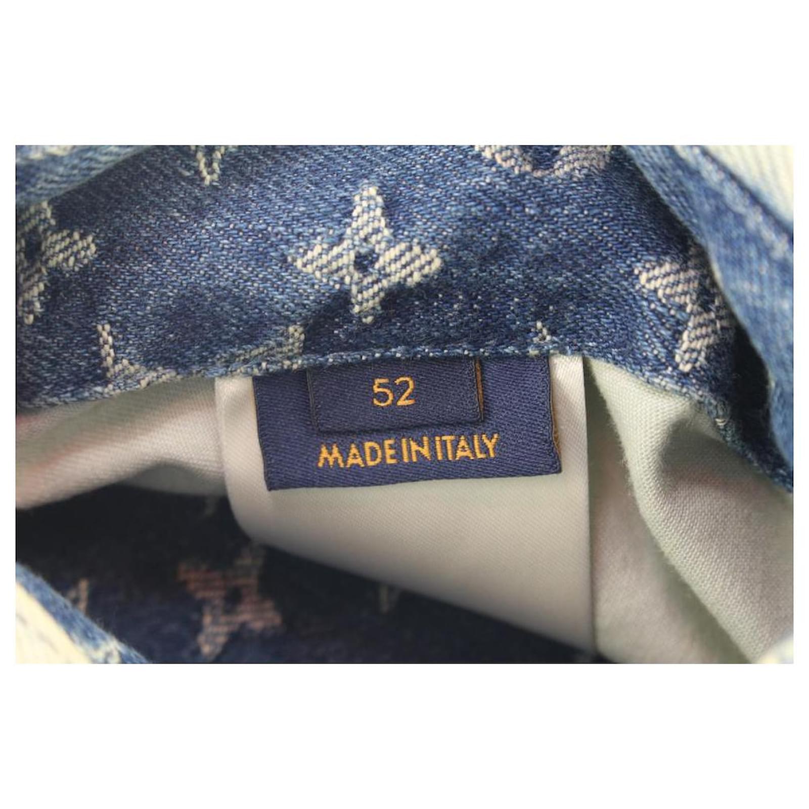 Louis Vuitton Virgil Abloh Mens 52 Monogram Patchwork Denim Hoodie Zip  Jacket ref.439942 - Joli Closet