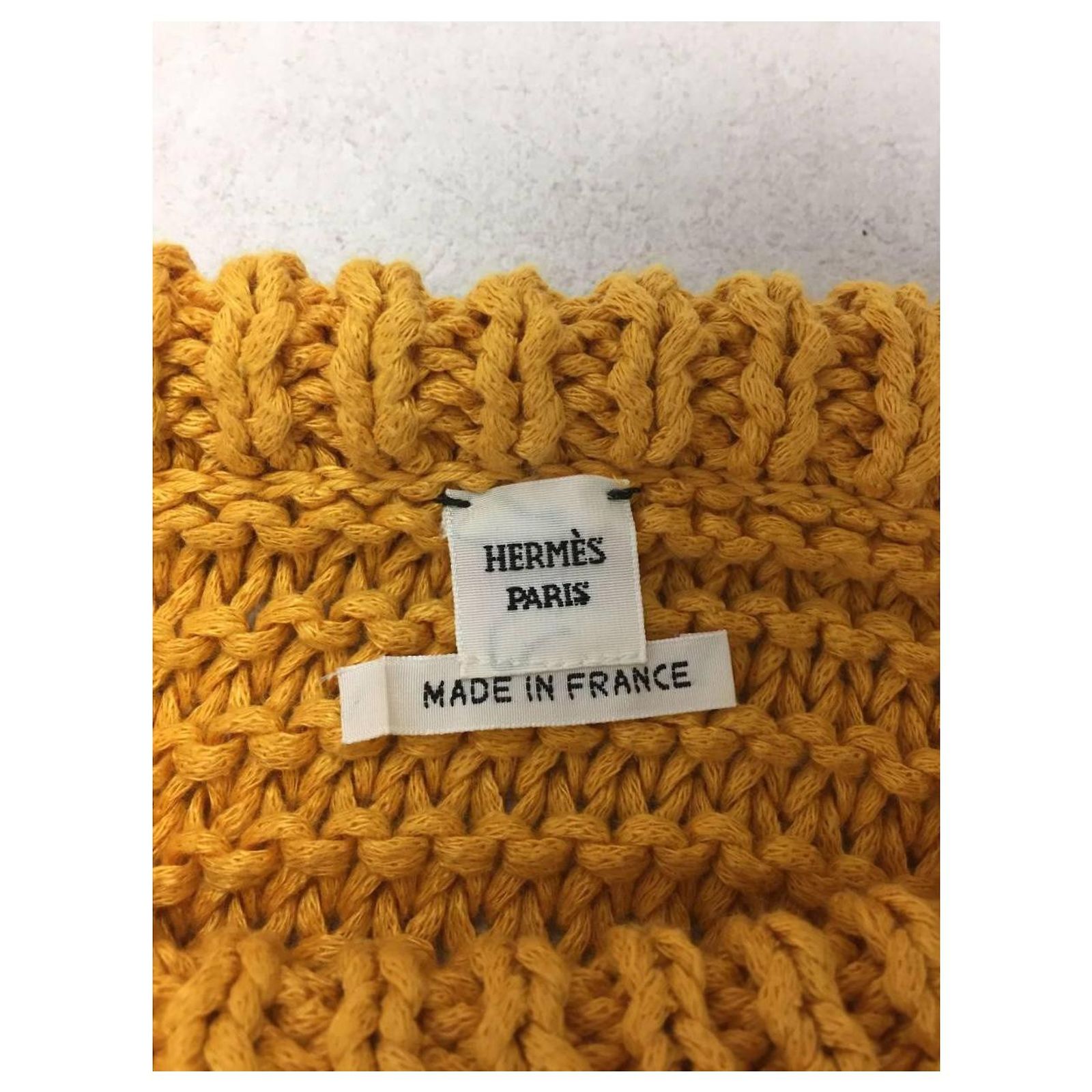 Pull Laine Courte Hermès - Taille 36/38 écru - Occasion Parfait état
