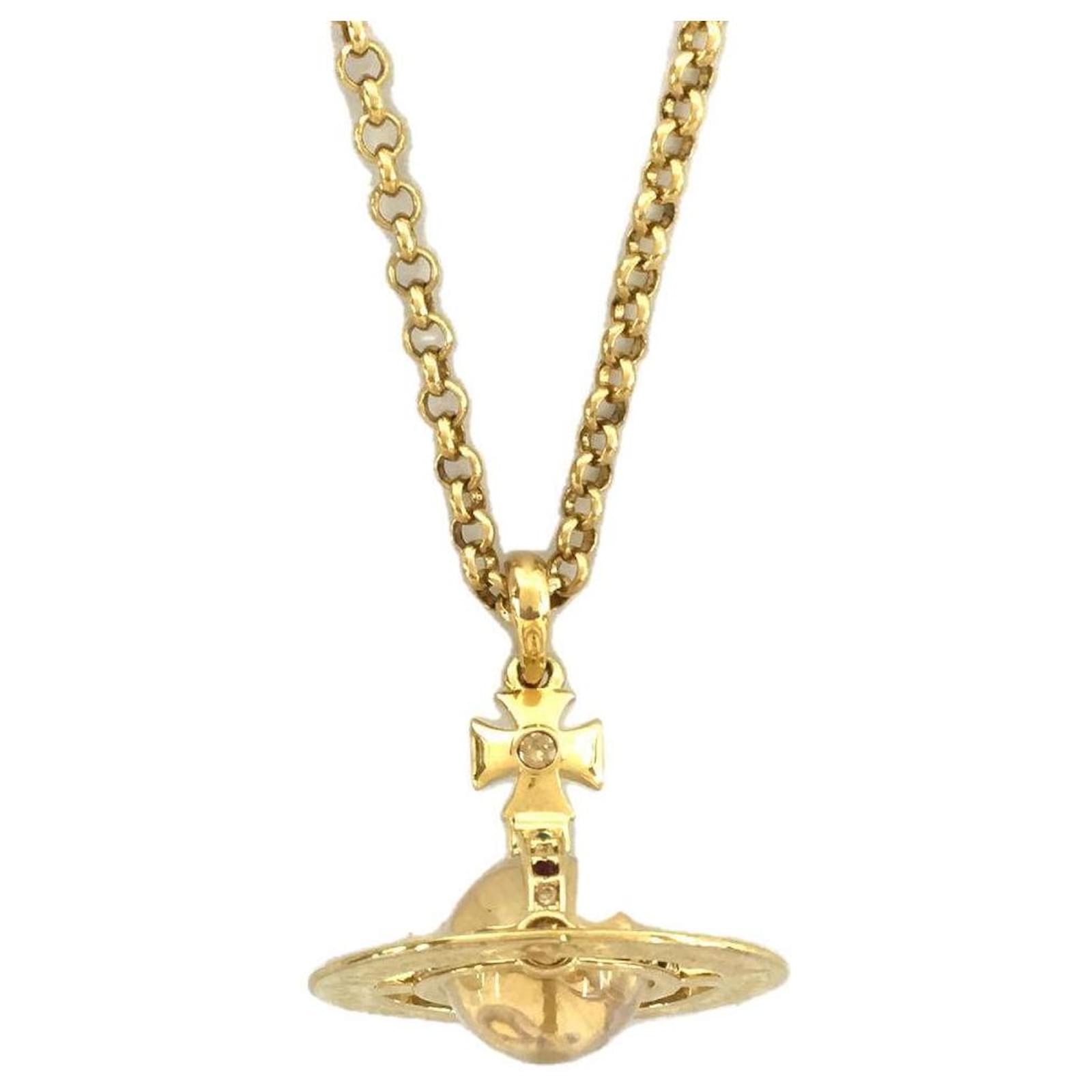 Collier Vivienne Westwood / Couleur Pierre / Doré / Haut Disponible ref.440128 Joli Closet