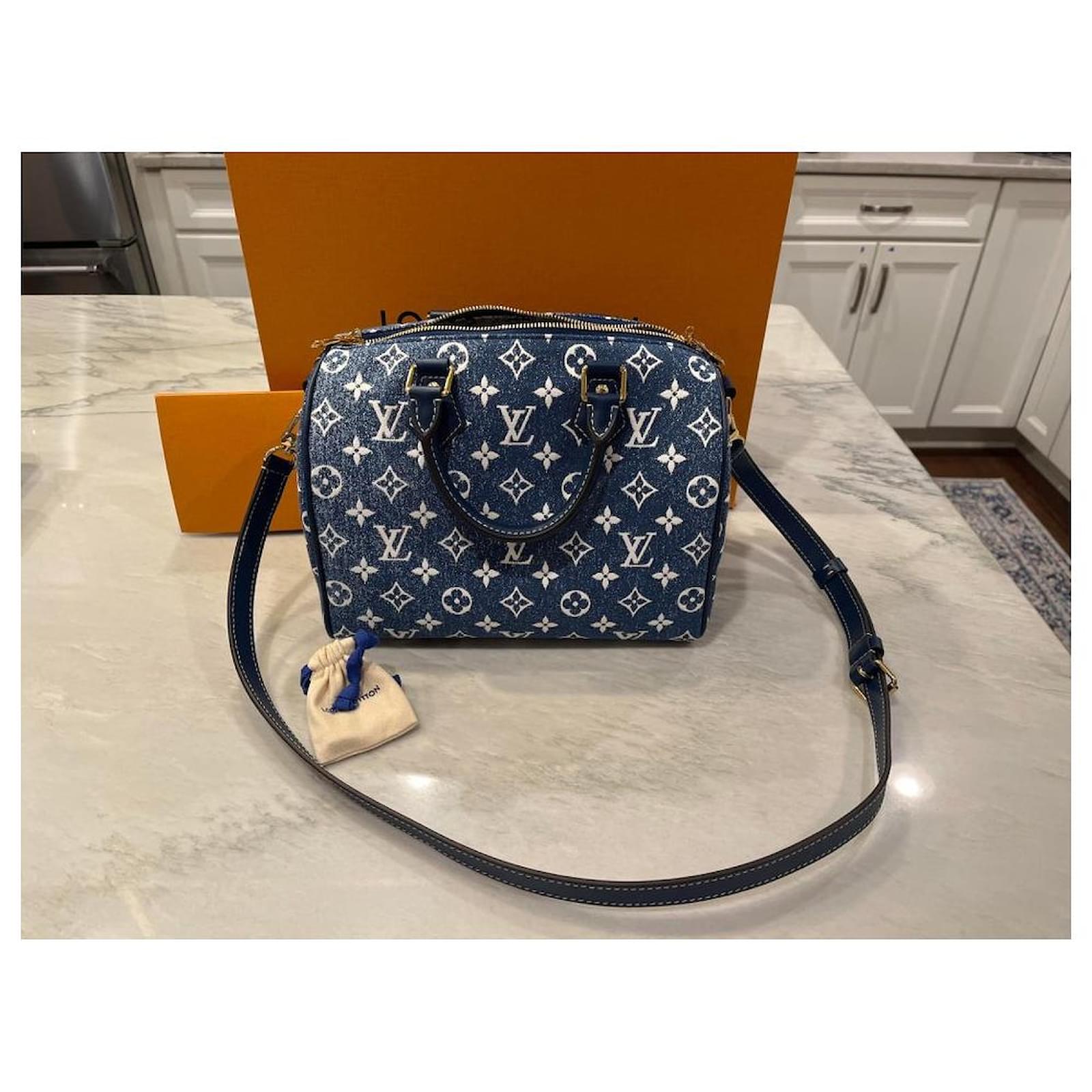 Louis Vuitton handbag Blue Denim ref.209478 - Joli Closet