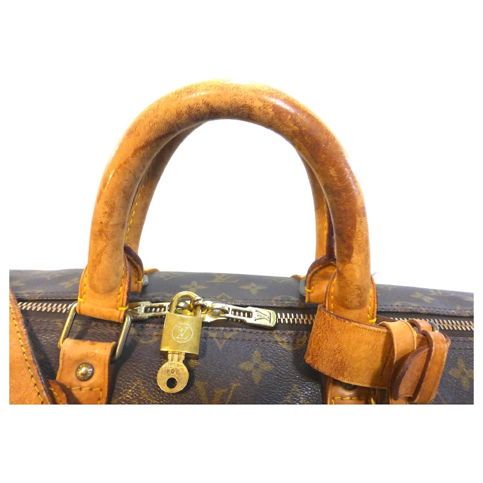 Louis Vuitton keepall 55 MONOGRAM STRAP Brown Leather ref.440751 - Joli  Closet