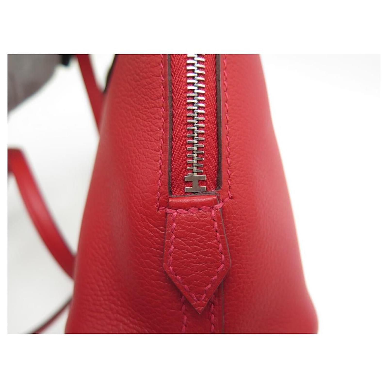 Hermès NEW HERMES MINI BOLIDE HANDBAG IN RED LEATHER + SHOULDER STRAP NEW  HAND BAG PURSE ref.440785 - Joli Closet