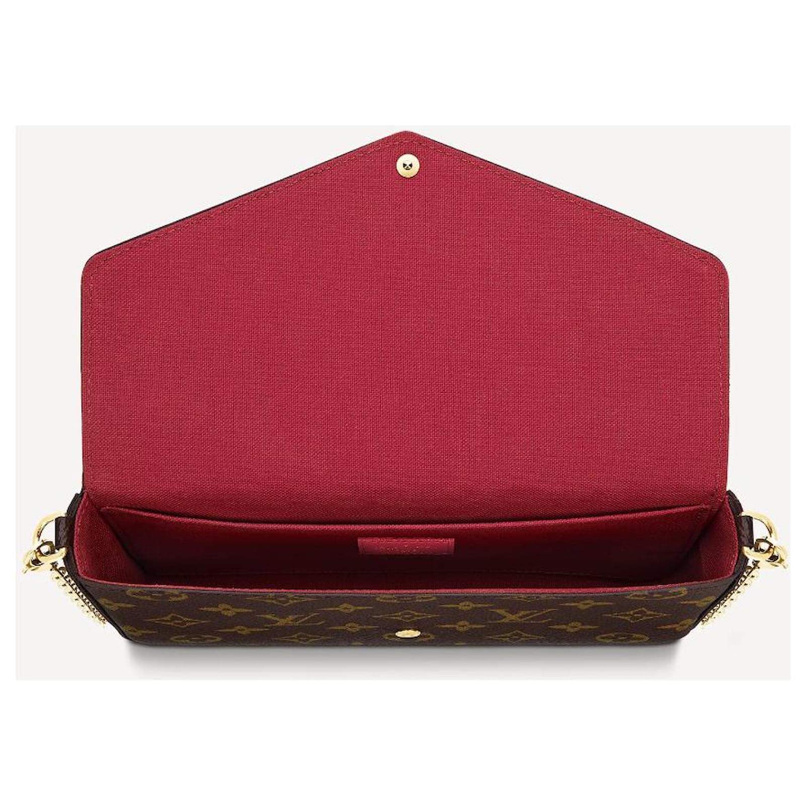 Louis Vuitton Felicie pochette LV red Leather ref.208179 - Joli Closet