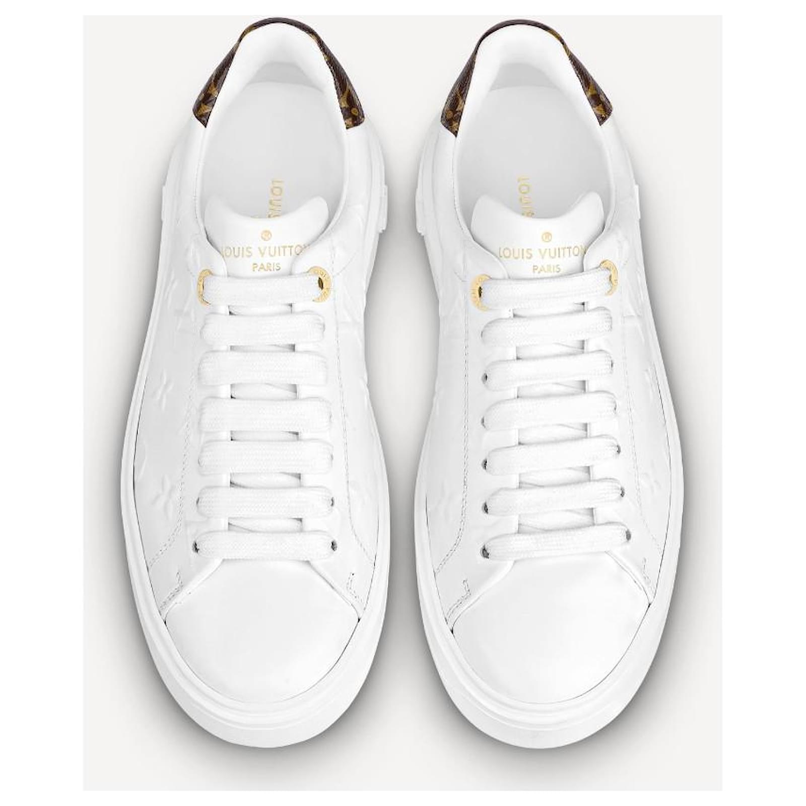 Louis Vuitton LV sneakers Time Out White Leather ref.223164 - Joli Closet