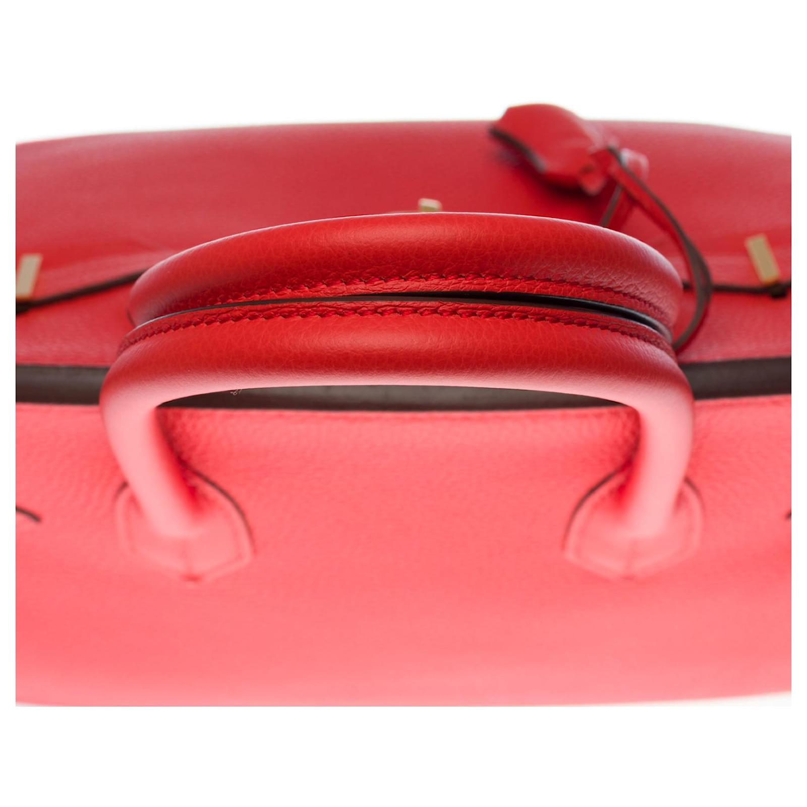 Hermès Stunning Hermes Birkin handbag 30 in Capucine red Togo leather ...