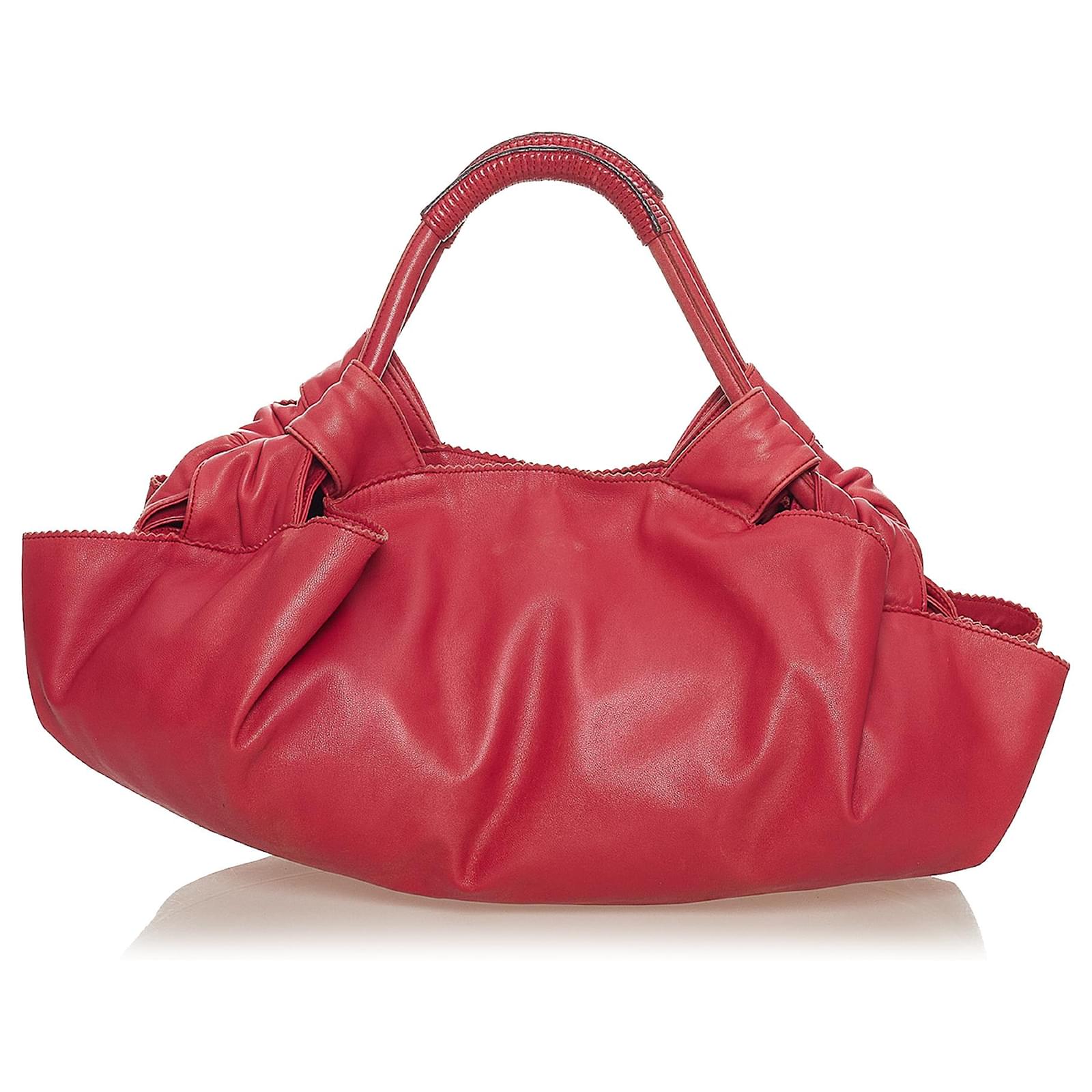 Loewe Red Nappa Aire Leather Handbag Pony-style calfskin ref.441547 ...