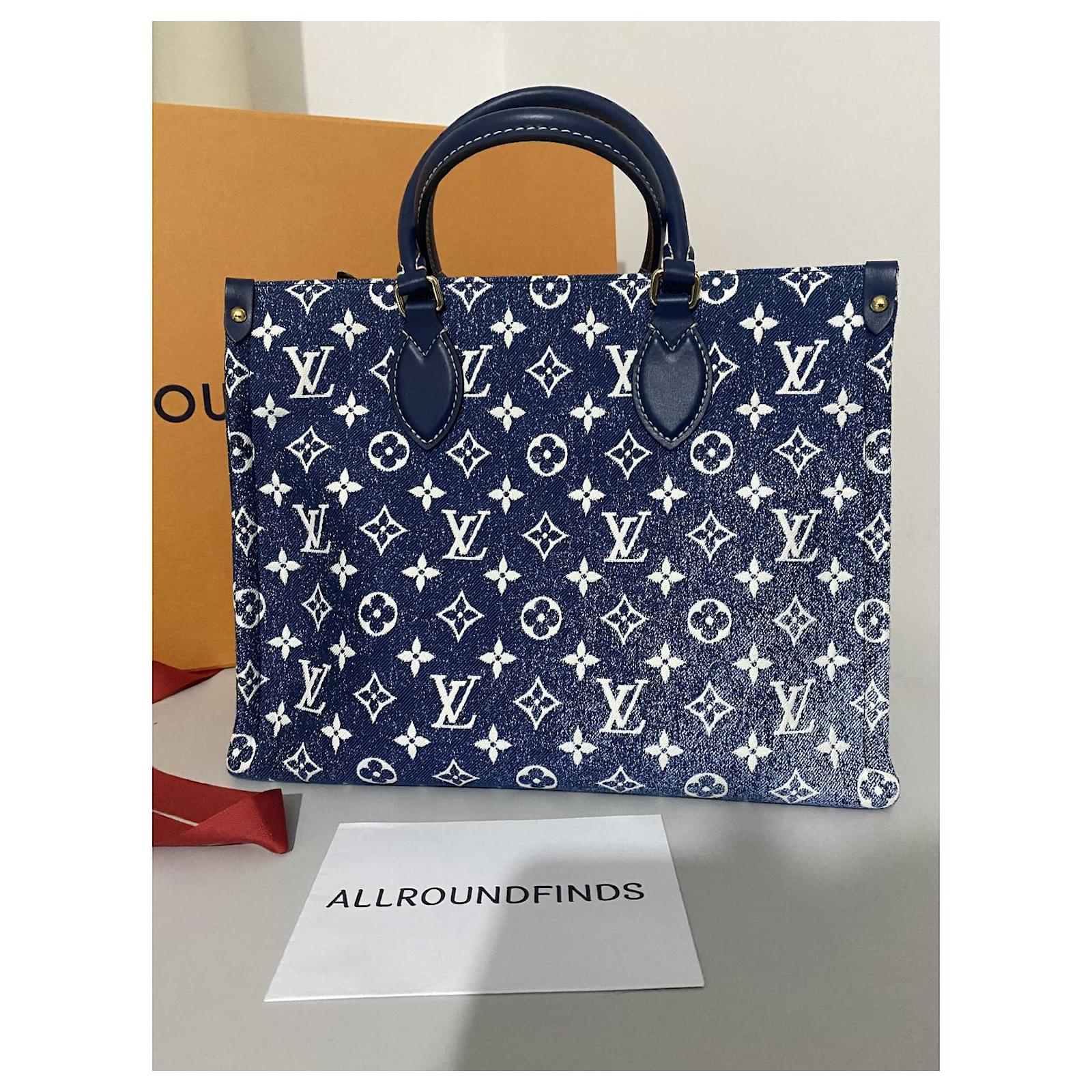 Louis Vuitton Monogram Denim Onthego MM w/ Tags - Blue Totes, Handbags -  LOU764883