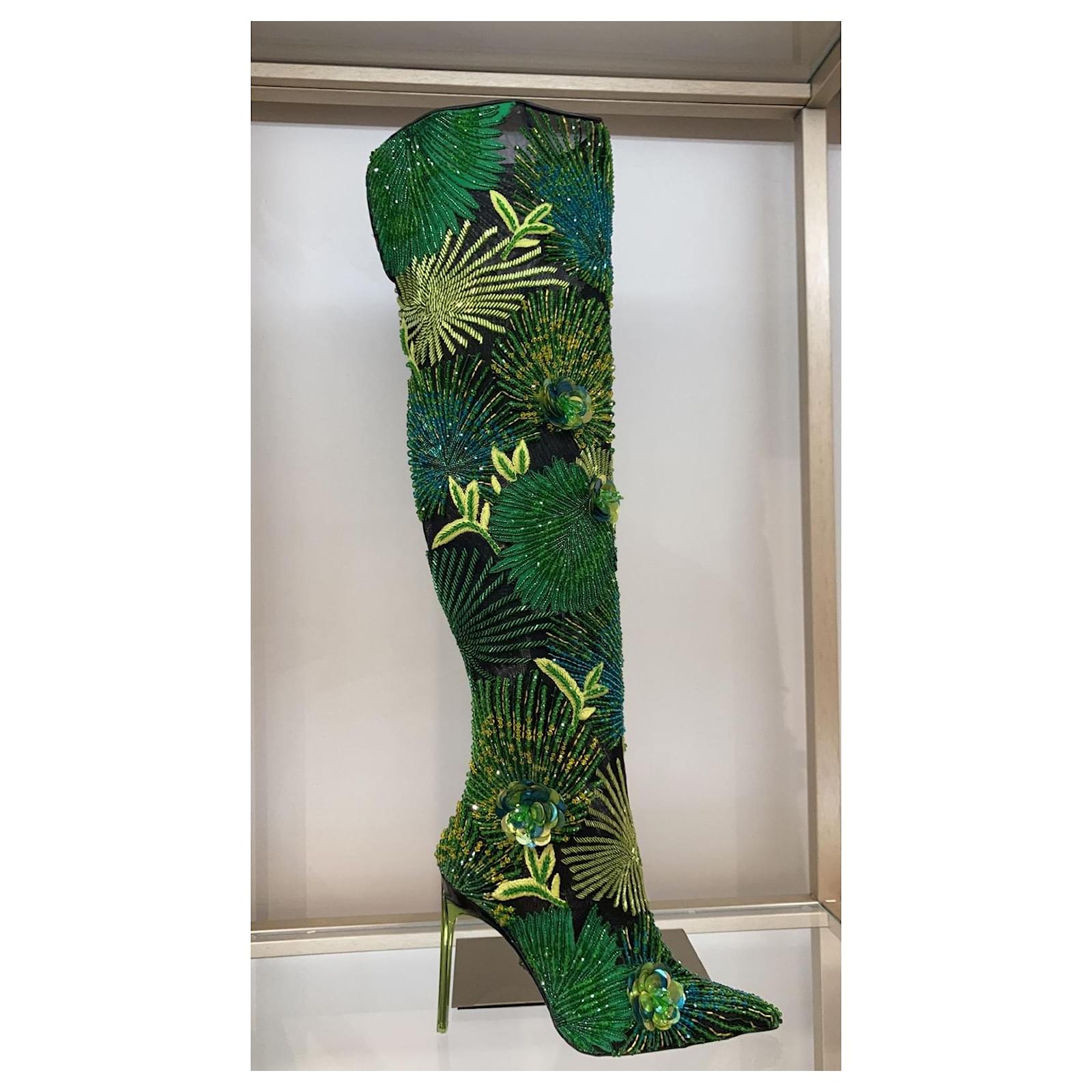 green versace boots