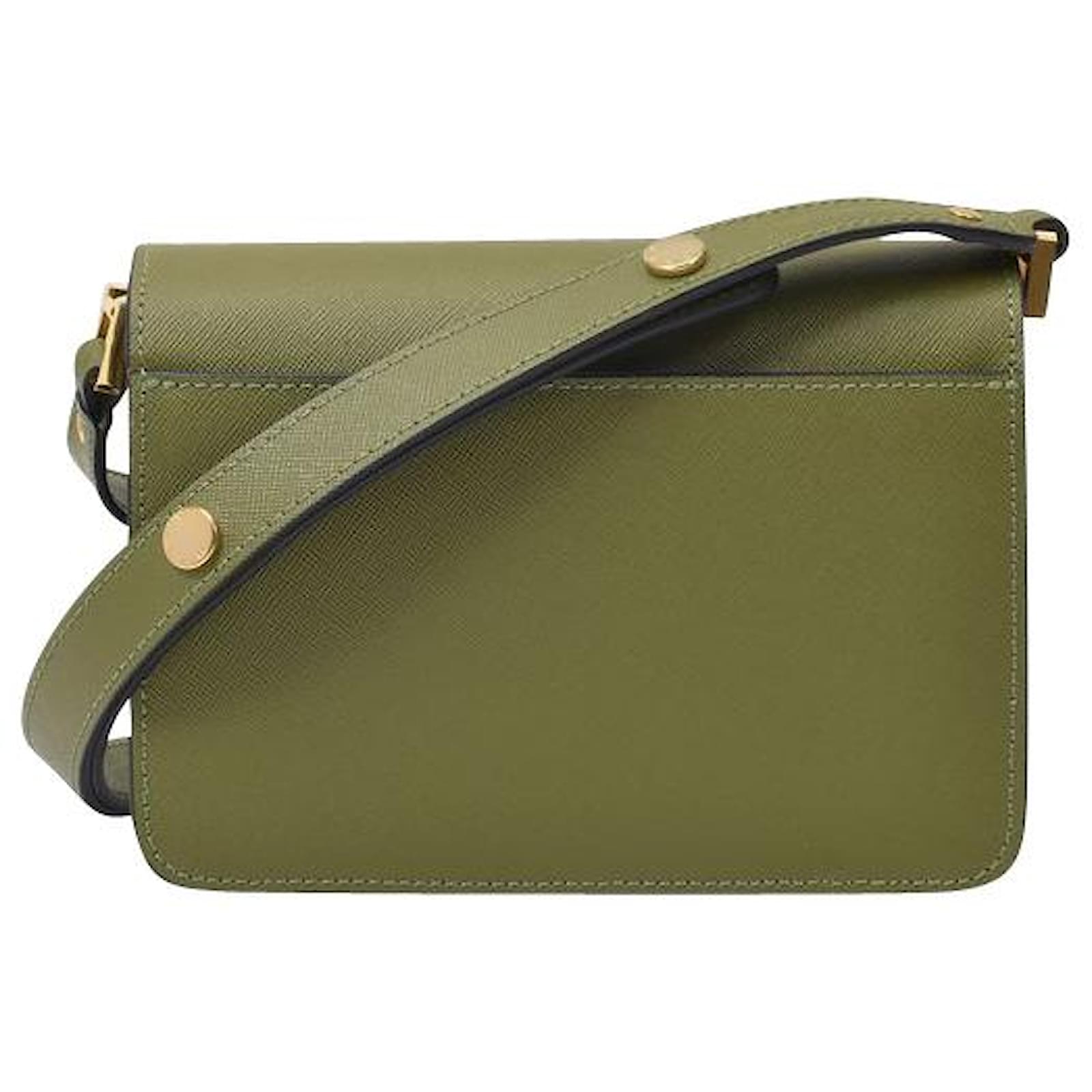 Marni Trunk Mini Bag in Green Leather ref.442844 - Joli Closet