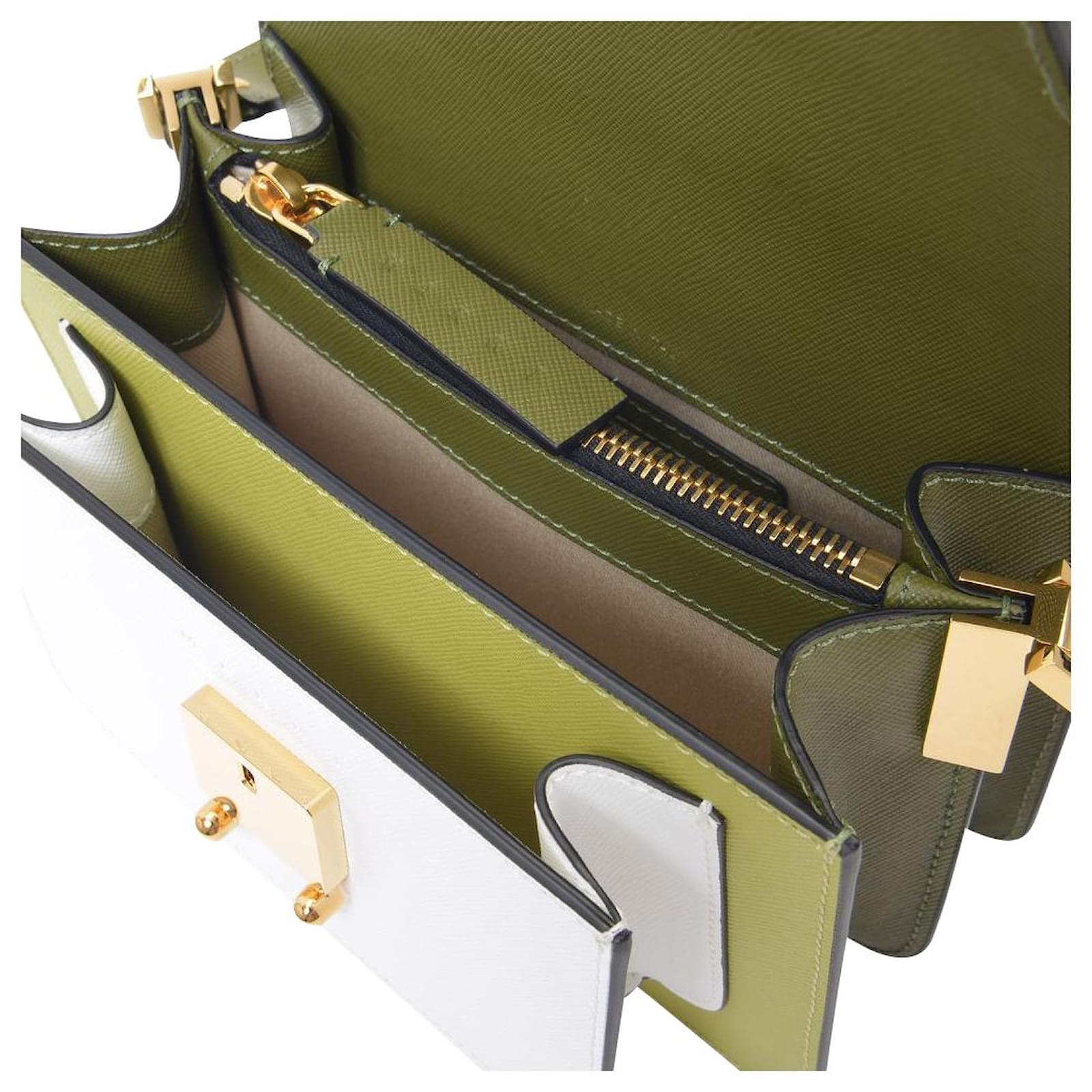 Marni Trunk Mini Bag in Green Leather ref.442844 - Joli Closet